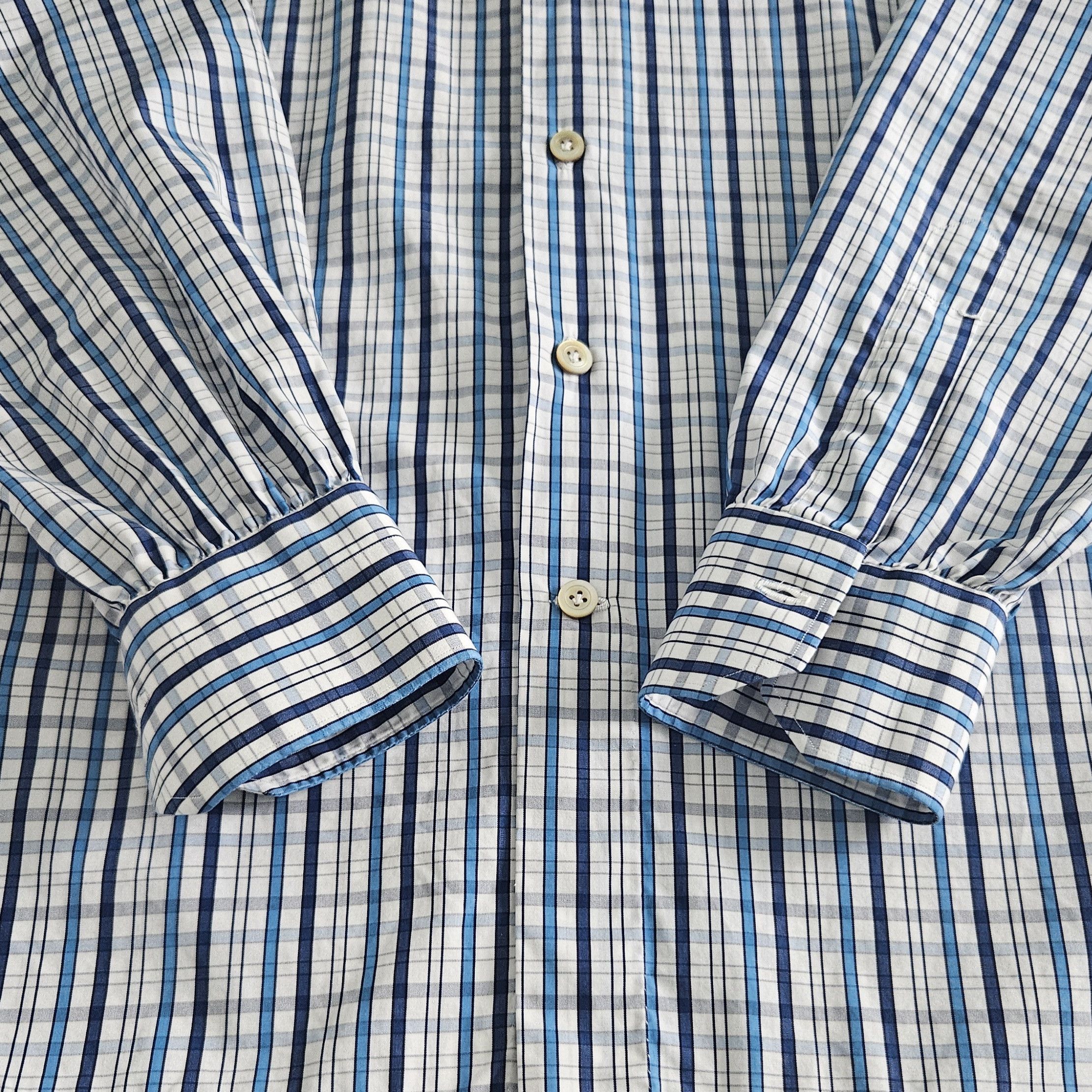 Kiton Kiton Black Dress Shirt – Blue Multi-Check, Size IT 38 / 15 Size US M / EU 48-50 / 2 - 8 Thumbnail