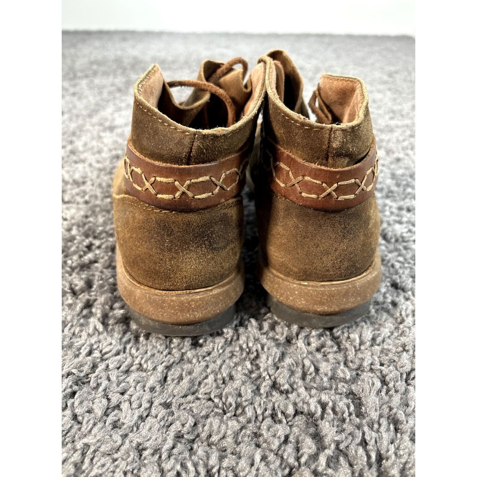 Born VINTAGE Born Wynter II Ankle Boots Bootie Women's Sz 9.5 Brown Nubuck Leather BR0054057 Size US 10 / IT 40 - 3 Thumbnail