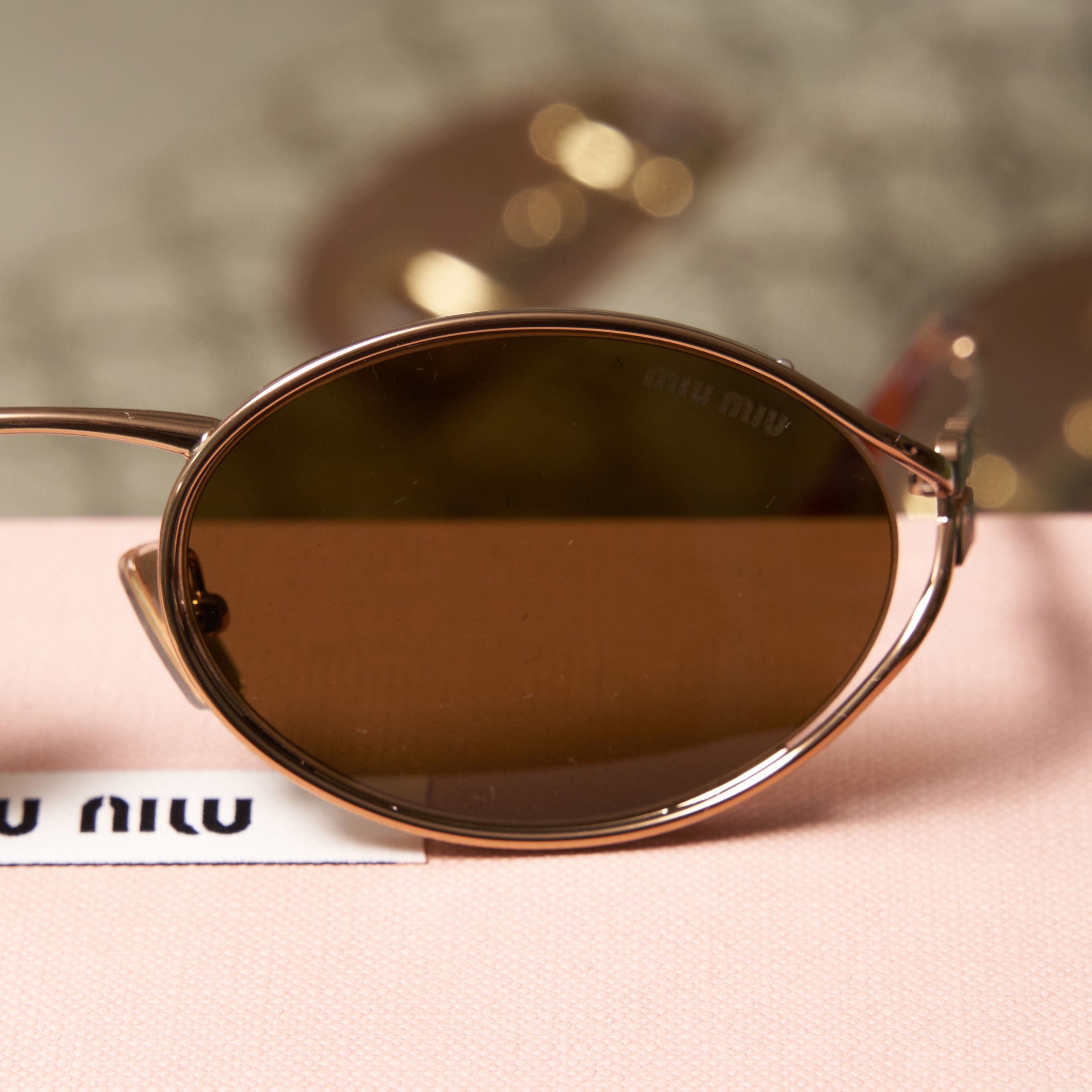 Miu Miu MIU MIU MU 52YS 7OE01T SUNGLASSES BRASS GOLD Size ONE SIZE - 3 Thumbnail