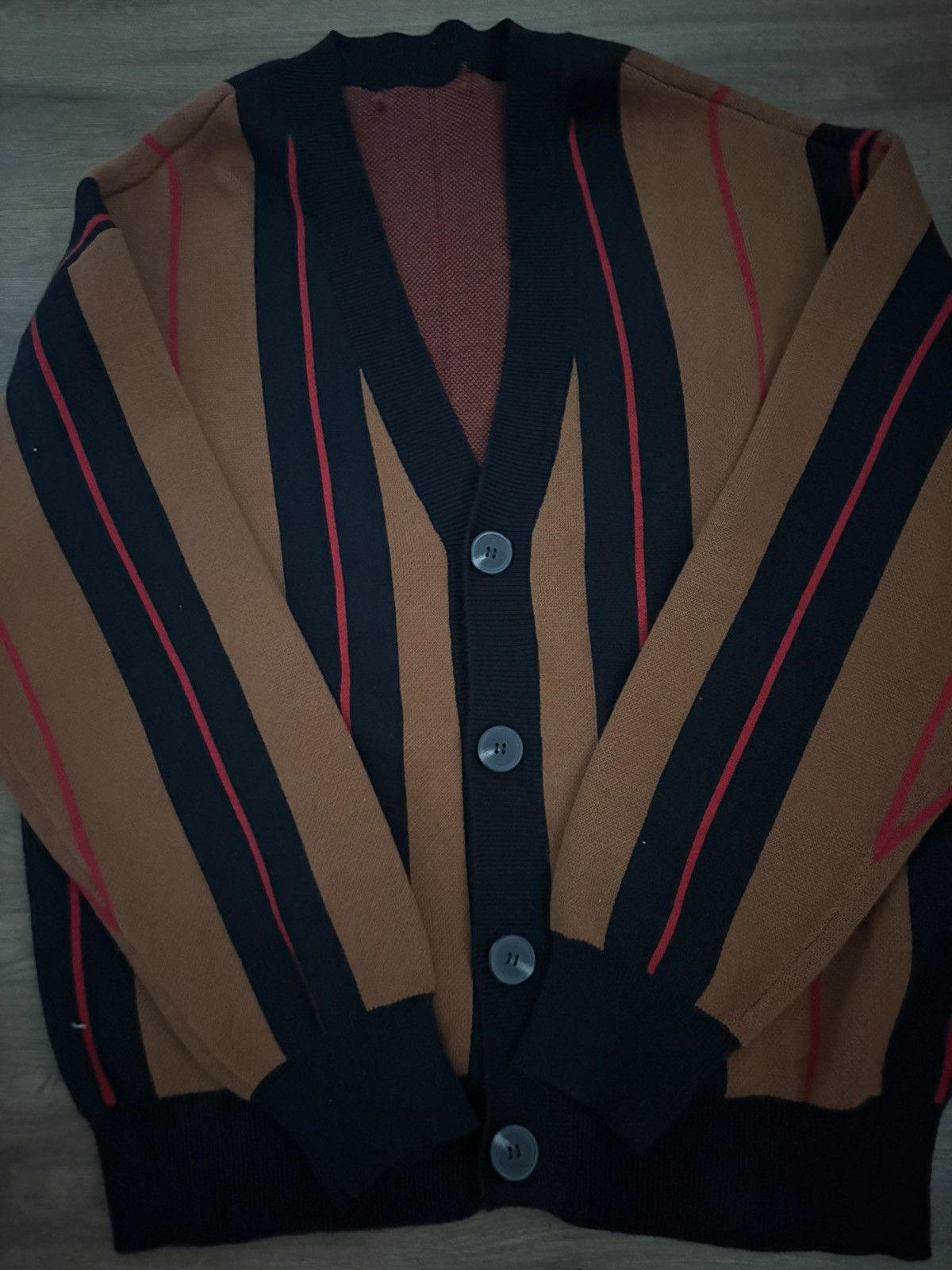 Japanese Brand Striped cardigan Size US M / EU 48-50 / 2 - 1 Thumbnail