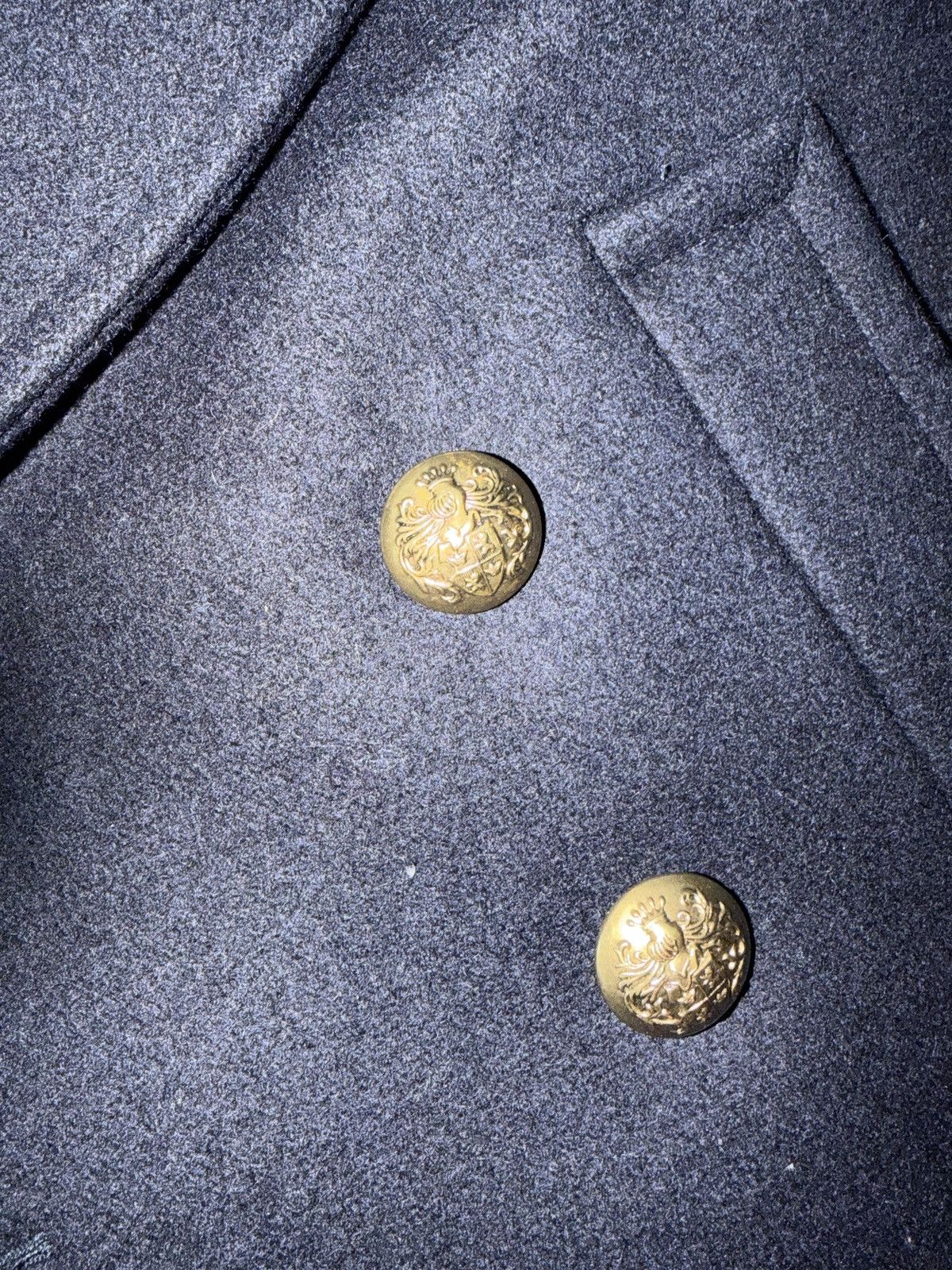 Balmain BALMAIN Navy Wool-Padded Military Coat Size US M / EU 48-50 / 2 - 4 Thumbnail