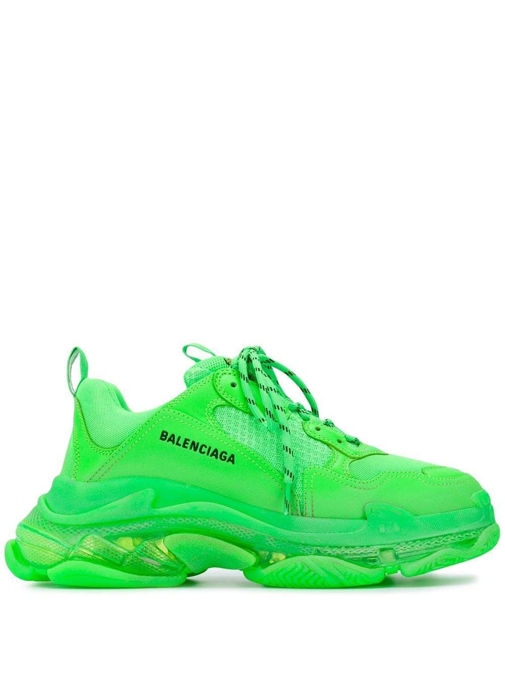 Balenciaga Balenciaga Triple S Sneakers - Neon Green Size US 9 / EU 42 - 22 Thumbnail