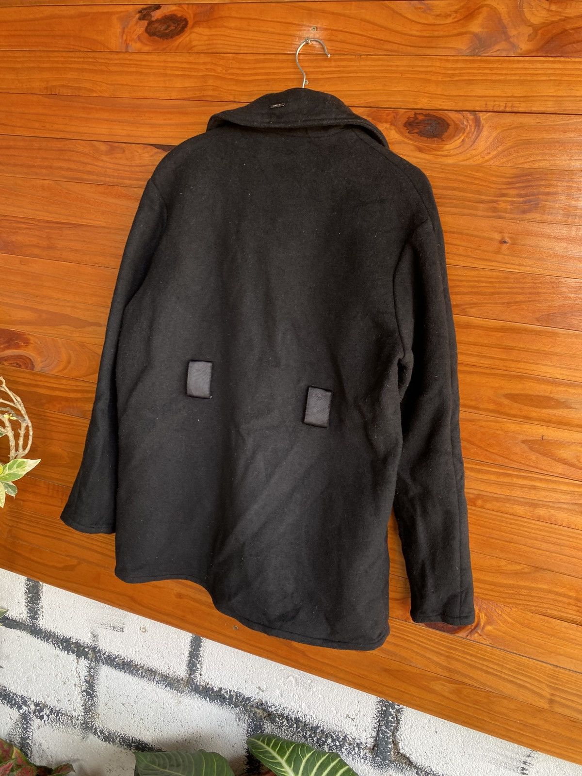 Armani Vintage Armani Jeans Black Wool Zip Jacket Minimal Designer Size US M / EU 48-50 / 2 - 10 Thumbnail