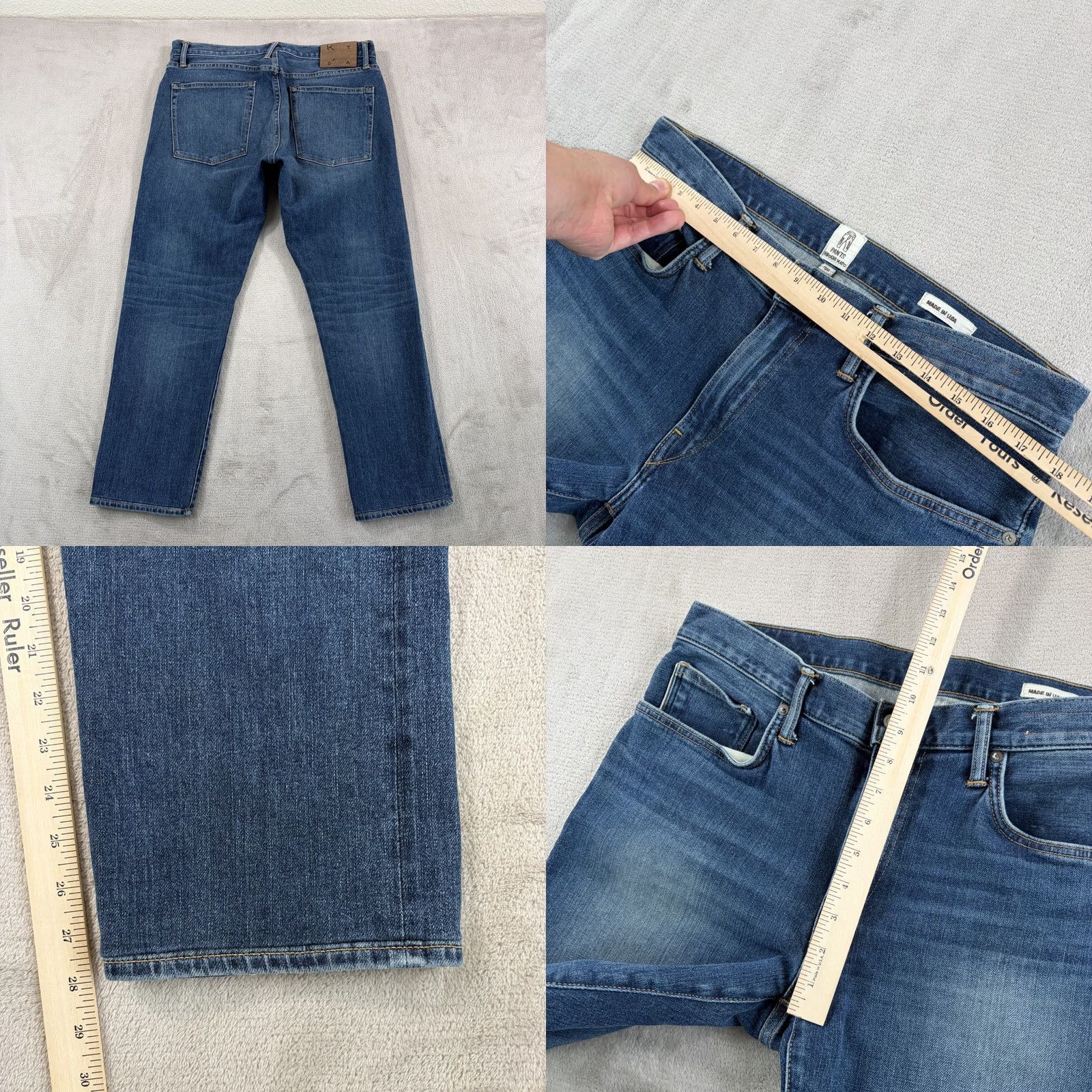 KATO Hiroshi Kato The Pen Slim Japanese 10.5oz Selvedge Jeans in Rain Wash Men 34x28 Size US 34 / EU 50 - 8 Thumbnail