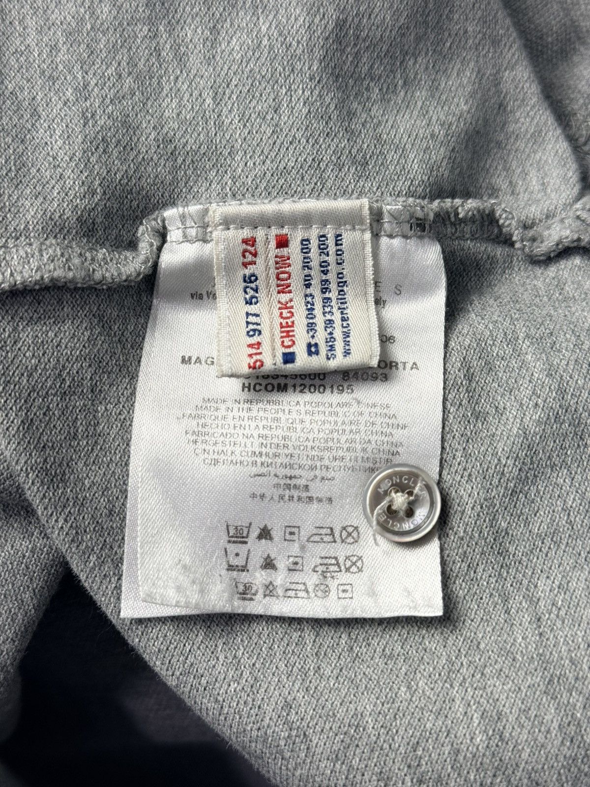 Moncler Moncler Grey Polo Shirt Size US L / EU 52-54 / 3 - 9 Thumbnail