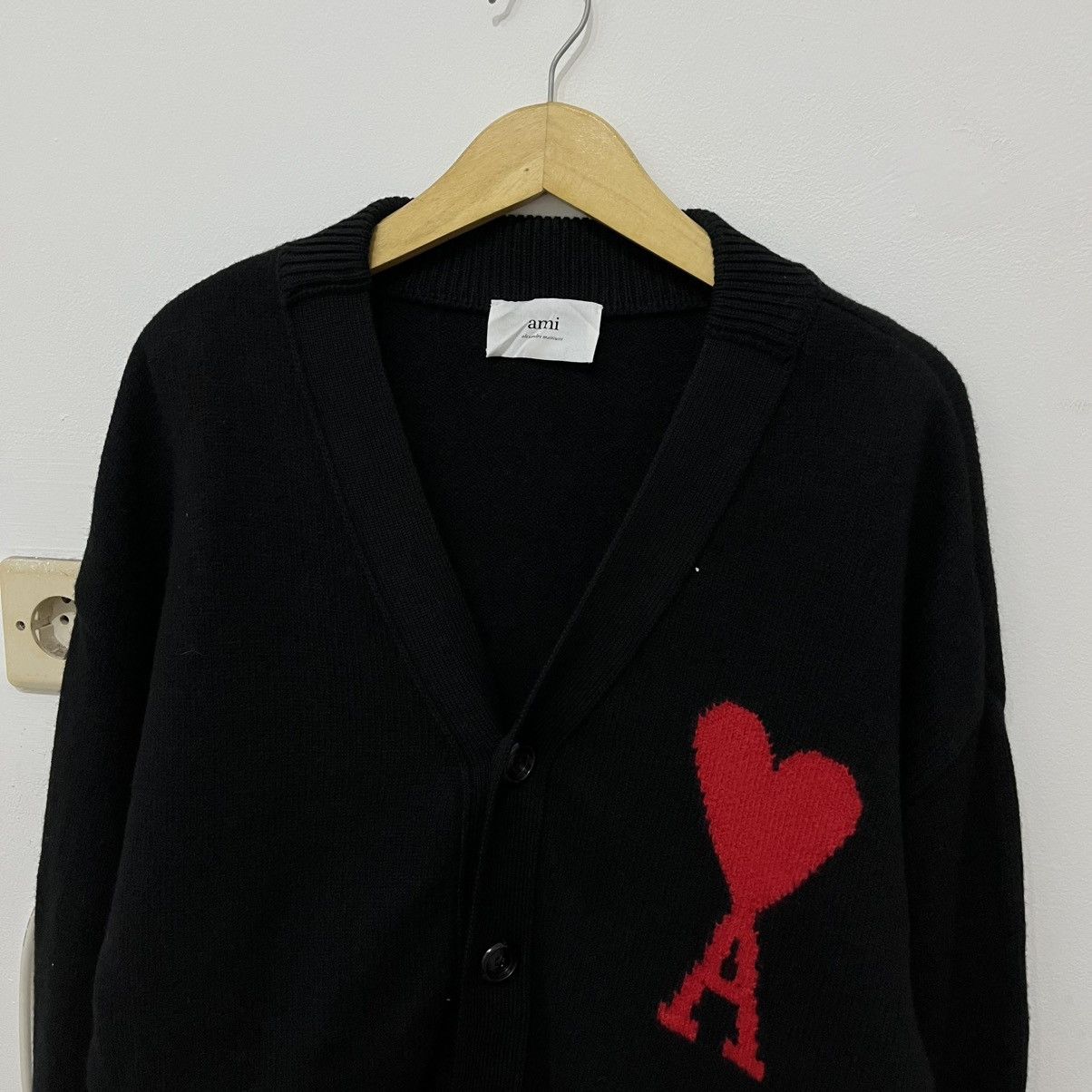 AMI AMI Paris Red De Coeur Cardigan Size US M / EU 48-50 / 2 - 2 Thumbnail