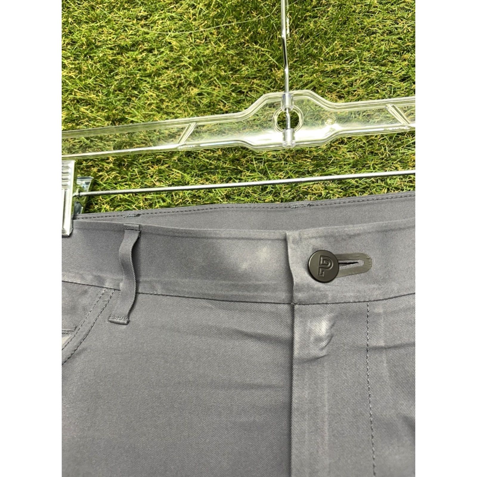 Vintage Public Rec Dealmaker Pants Slim 33x28 Gray Polyester Chino Men Straight Front 5-Pocket Flat Front Slimming Breathing Lightweight Size US 33 - 3 Thumbnail