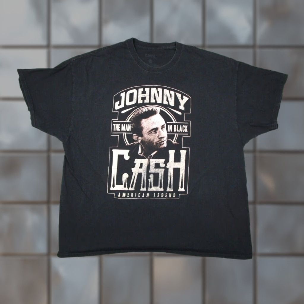 Etro VINTAGE Johnny Cash T-Shirt Mens 2XL Short Sleeve Black Cotton Music Retro Western 70s 80s Man in Black Size US XXL / EU 58 / 5 - 1 Thumbnail