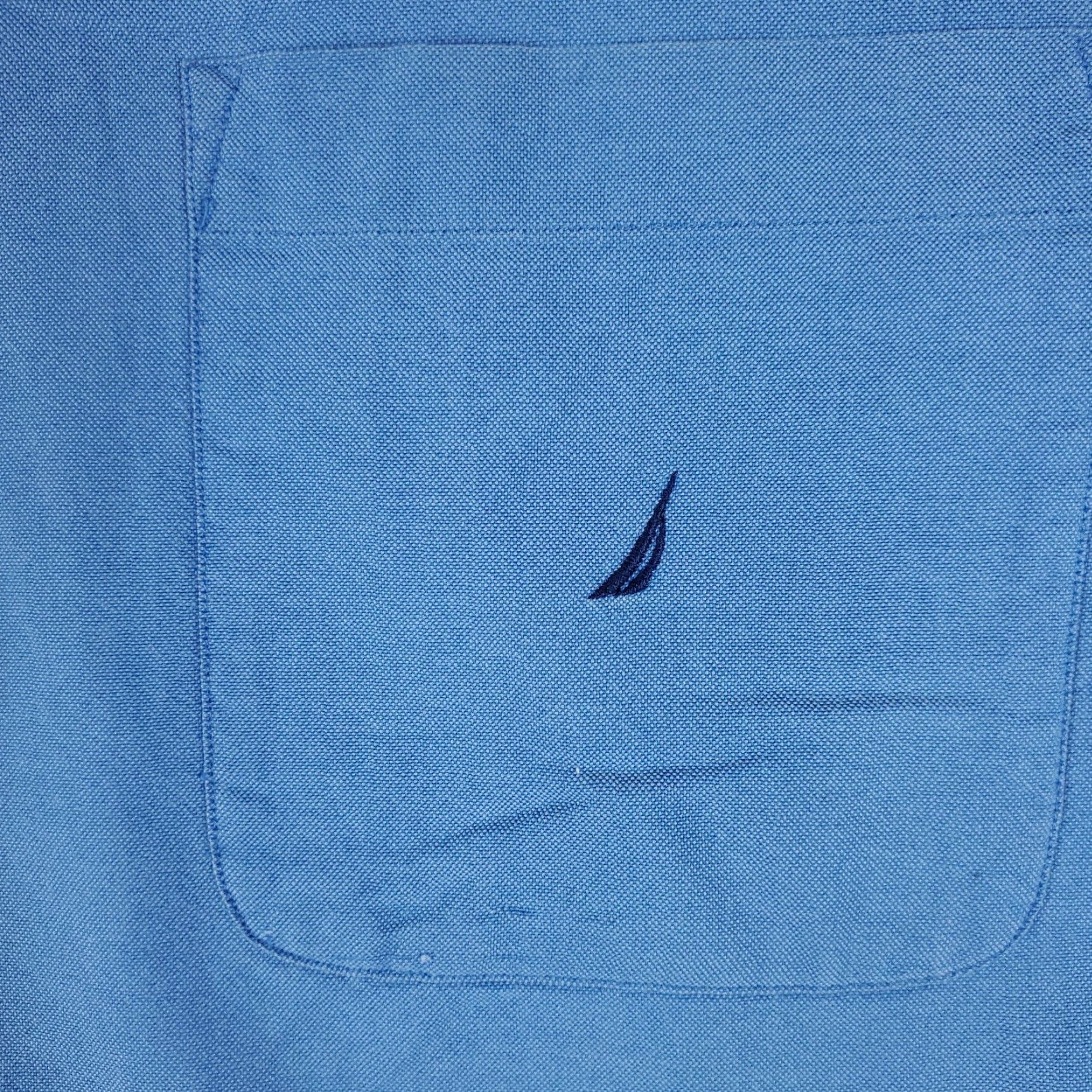 Nautica Nautica Blue Dress Shirt Mens Size 16 Long Sleeve Button Up Casual Workwear Size 42R - 2 Thumbnail