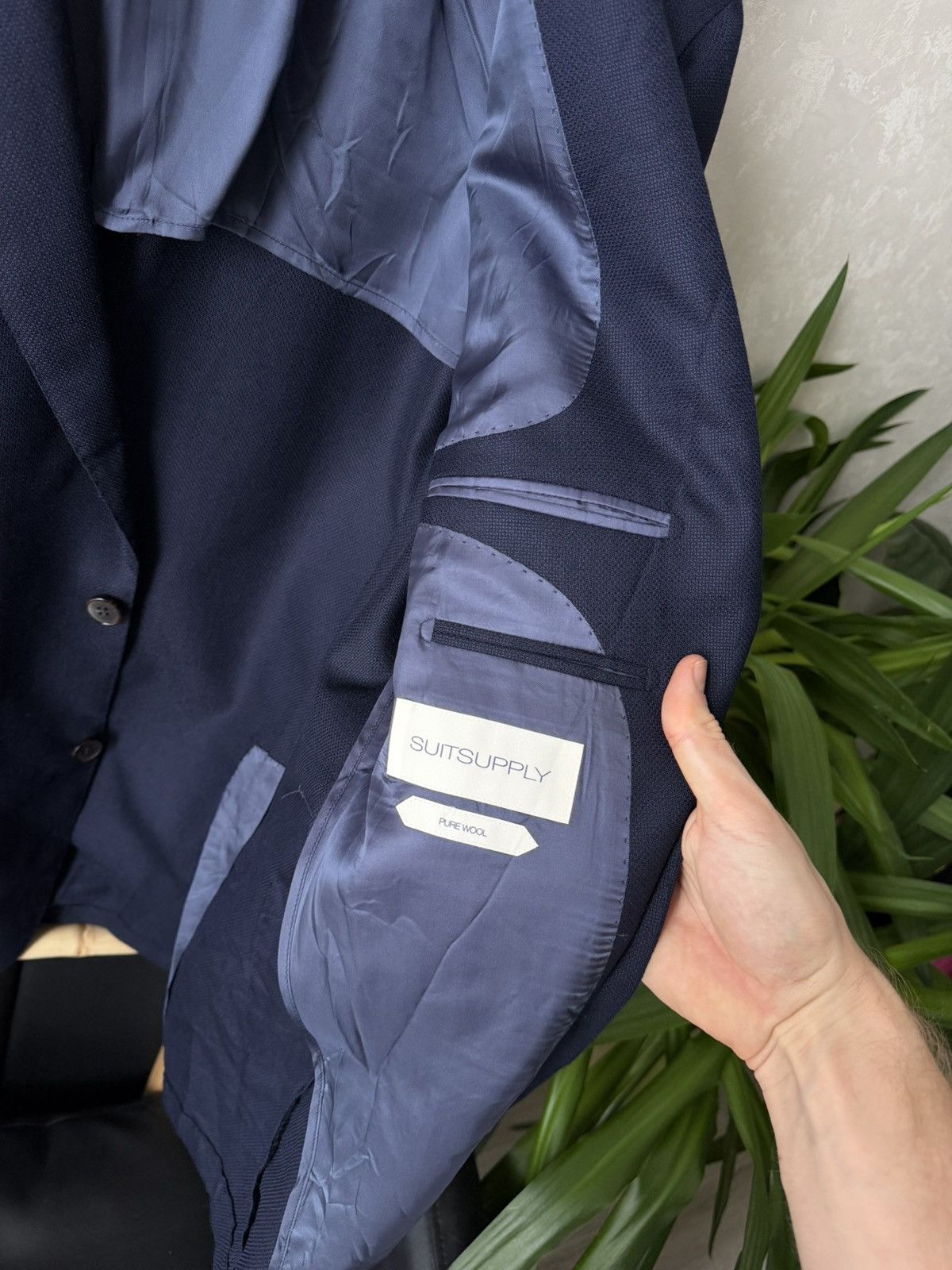 Suitsupply Suitsupply Italy Havana Patch Lt Int Wool Navy Blue Blazer Size 46L - 8 Thumbnail