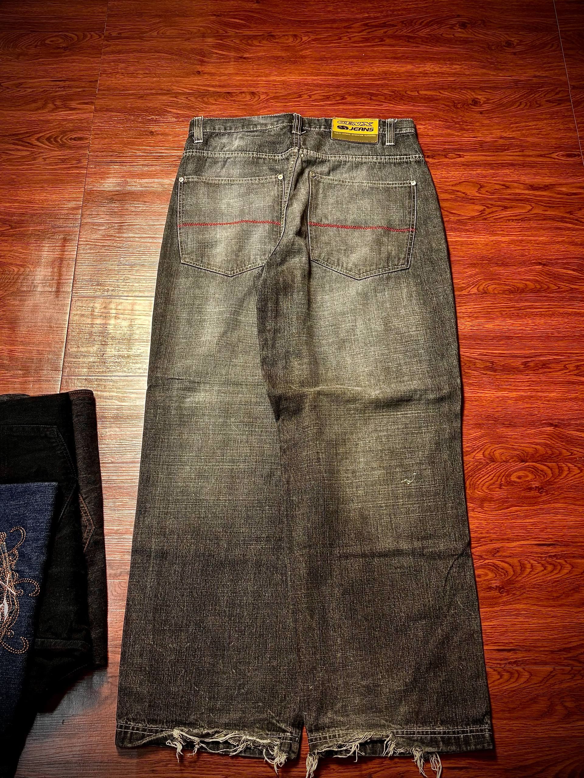 JNCO Vintage 00s GenX Jeans Black Wash Denim Pants Size US 32 / EU 48 - 3 Thumbnail