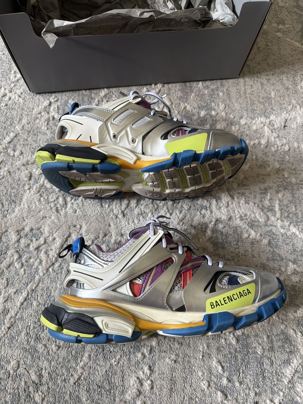Balenciaga Balenciaga Track Sneaker 'Metallic Multi' Size US 7 / IT 37 - 1 Thumbnail