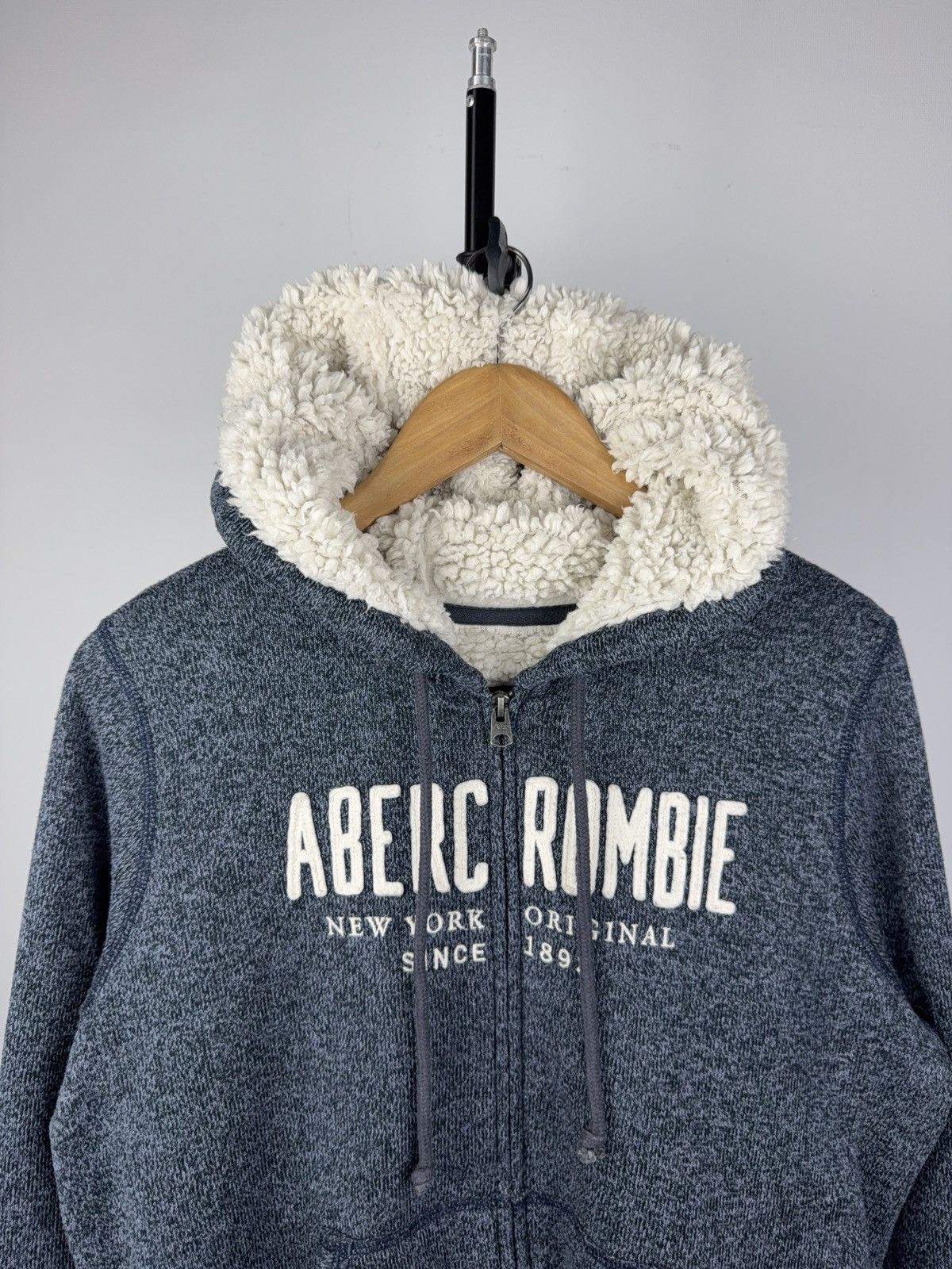 Abercrombie & Fitch × Japanese Brand × Vintage 00s Abercrombie & Fitch Zip Hoodie Vintage Y2K Big Logo Size L / US 10 / IT 46 - 3 Thumbnail