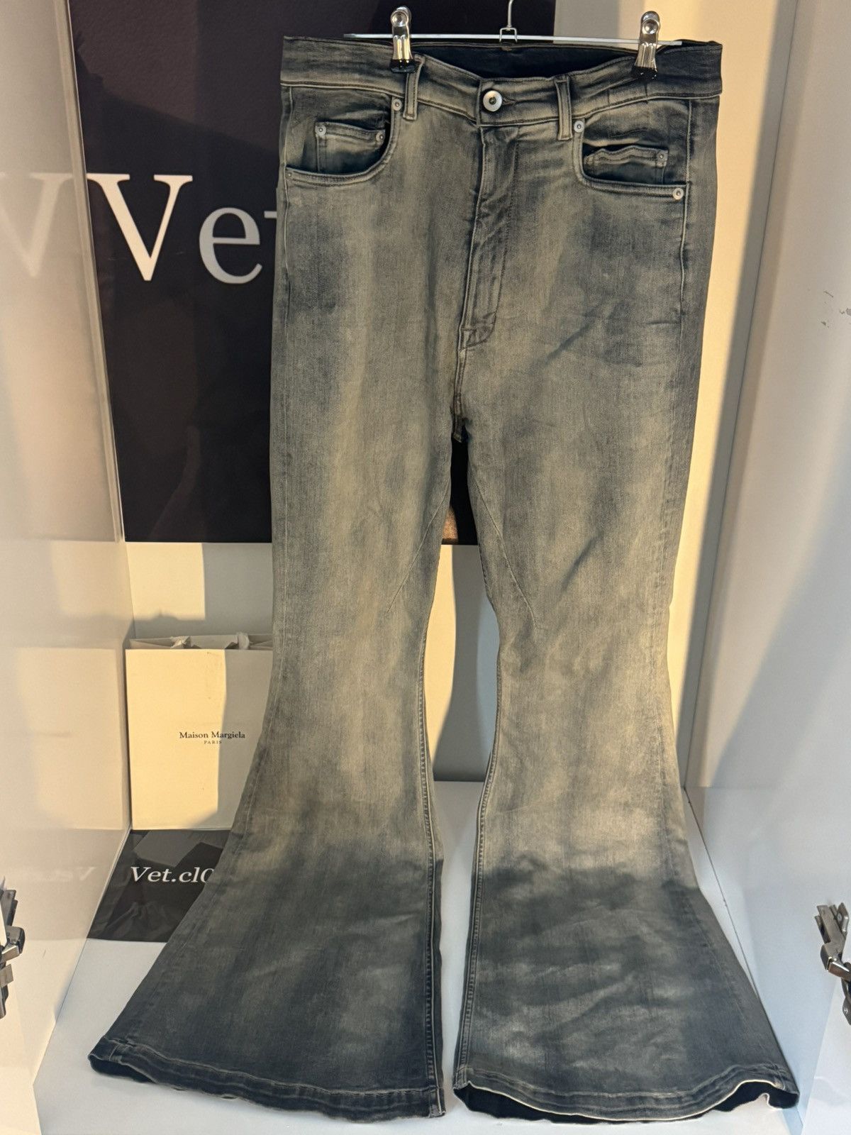 Rick Owens Drkshdw ✅Rick Owens Bolans BootCut grey jeans 30 Size US 30 / EU 46 - 1 Thumbnail