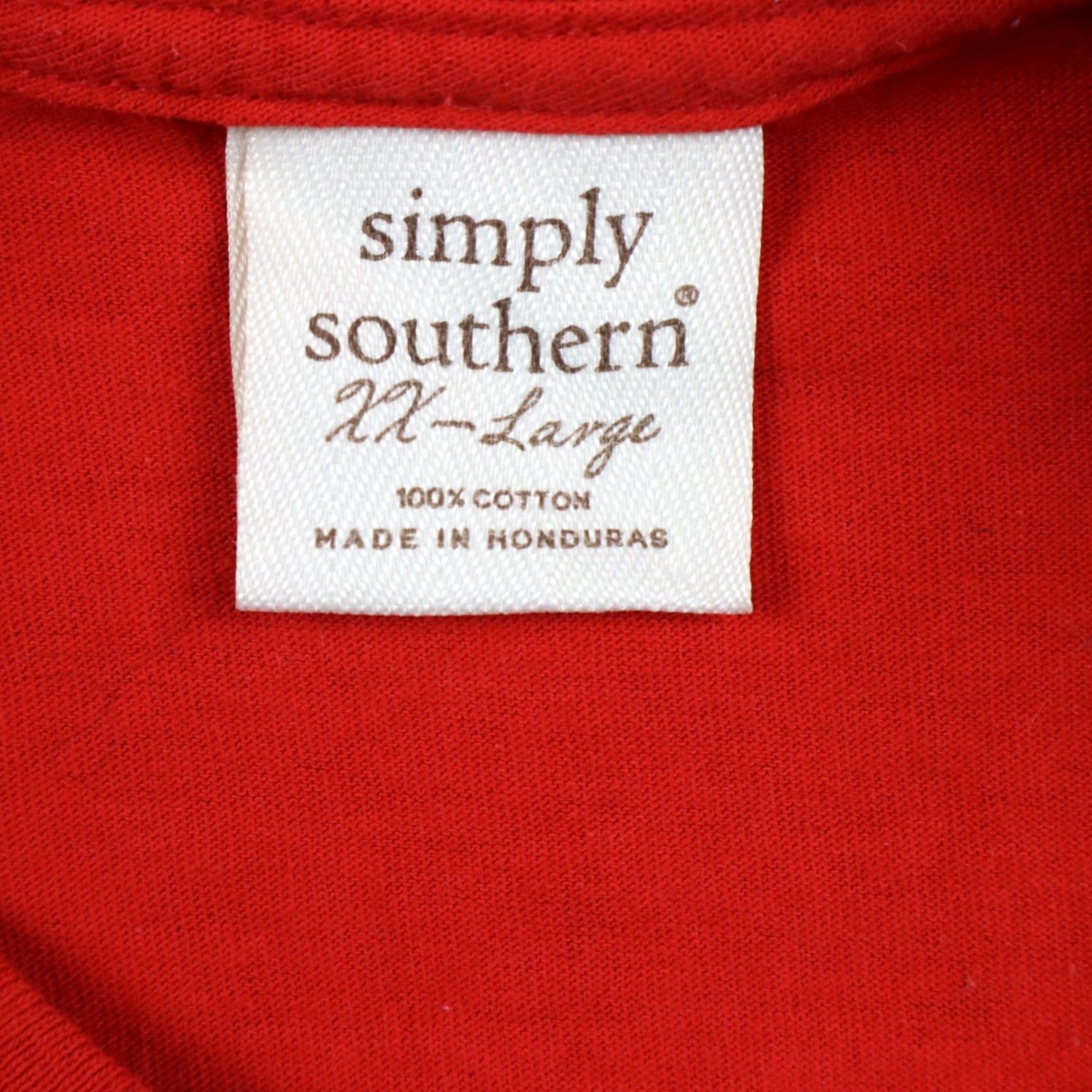 Vintage Simply Southern T-Shirt Womens 2XL Christmas Santa Tee Red Long Sleeve Shirt Womens Christmas Holiday T-Shirt 2XL Red Size XXL / US 16-18 / IT 52-54 - 5 Thumbnail