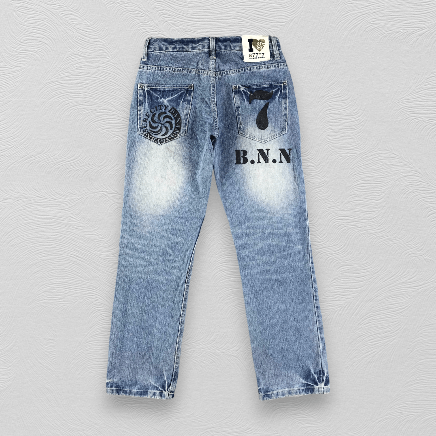 Japanese Brand Banana Seven Jeans Surfwear Patchwork Denim KJ1878 Size US 29 - 2 Thumbnail