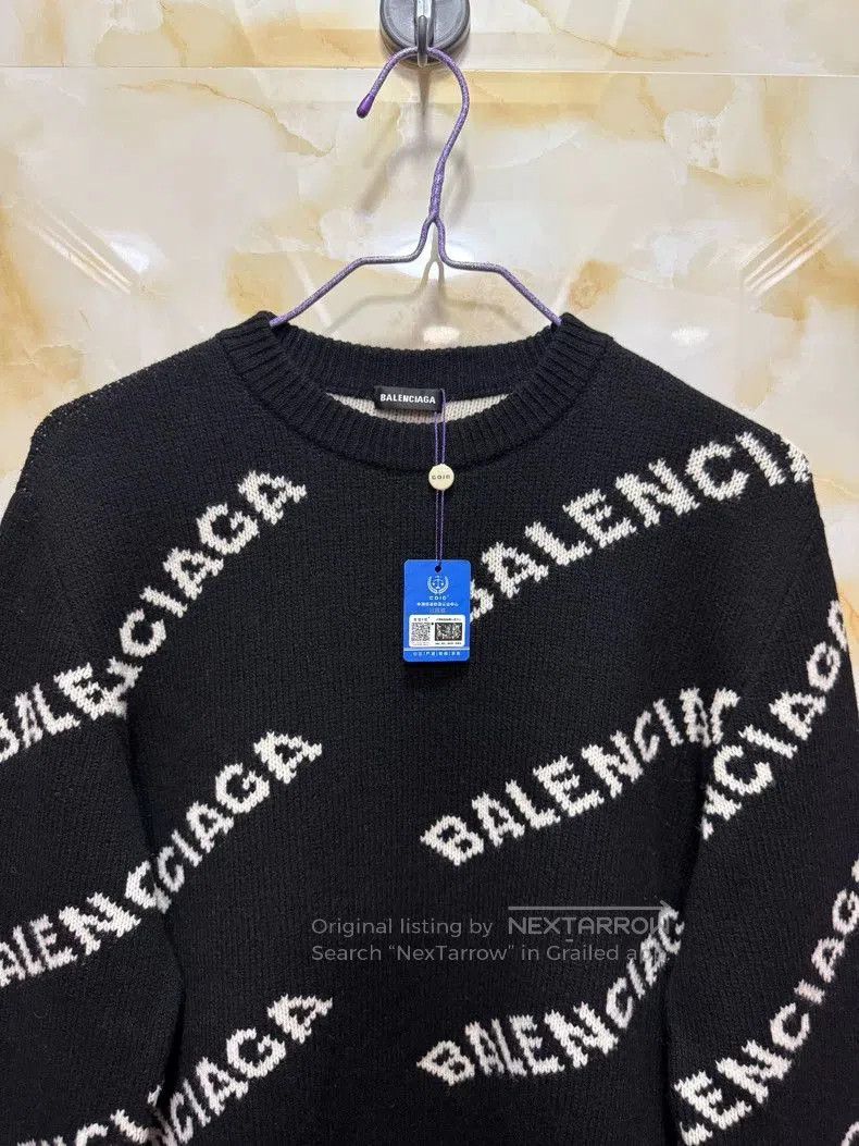 Balenciaga Balenciaga Logo Knit Sweater Black. Size US S / EU 44-46 / 1 - 2 Thumbnail