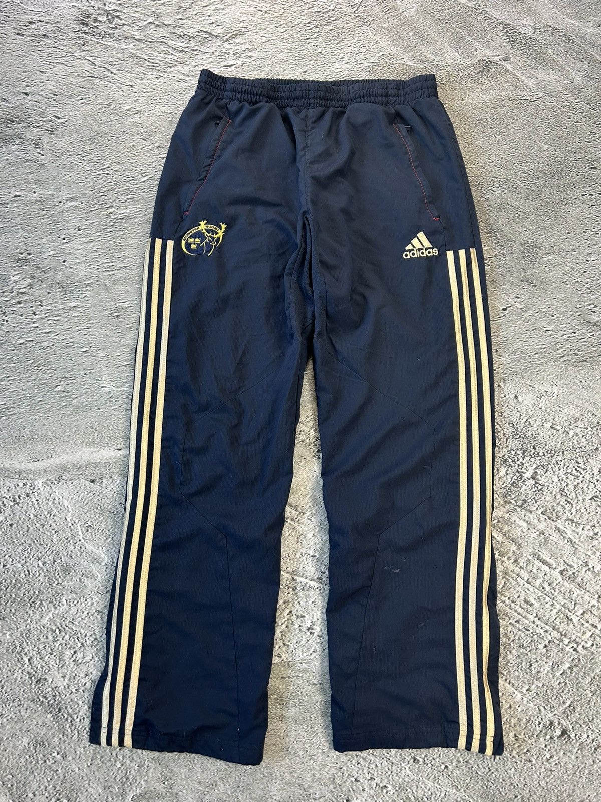 Adidas × Vintage Adidas Munster Rugby vintage nylon track pants navy baggy Size US 32 / EU 48 - 1 Thumbnail