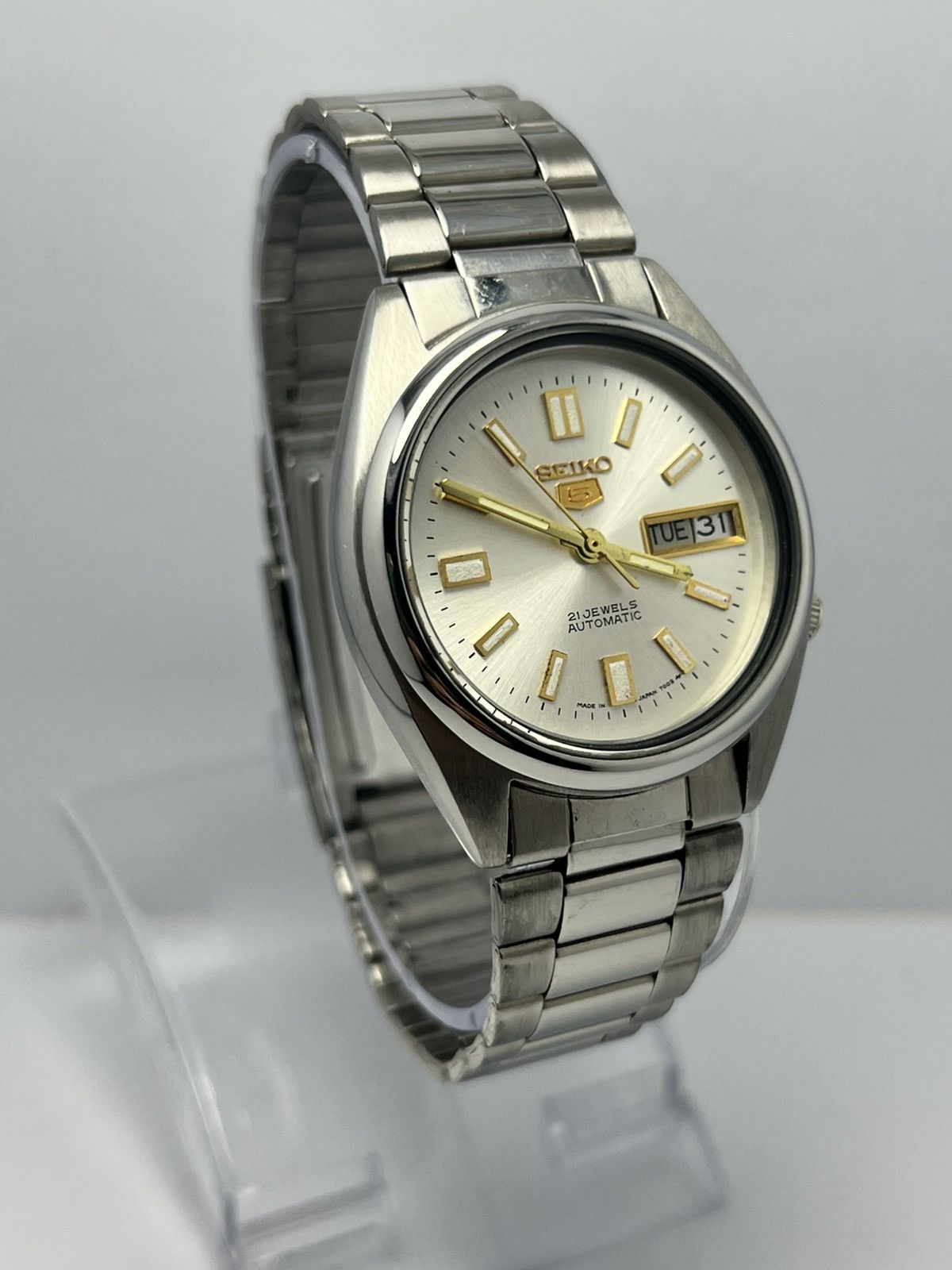 Seiko Seiko 5 Automatic Vintage Wrist Watch Day/Date Japan Size 36 - 15 Thumbnail
