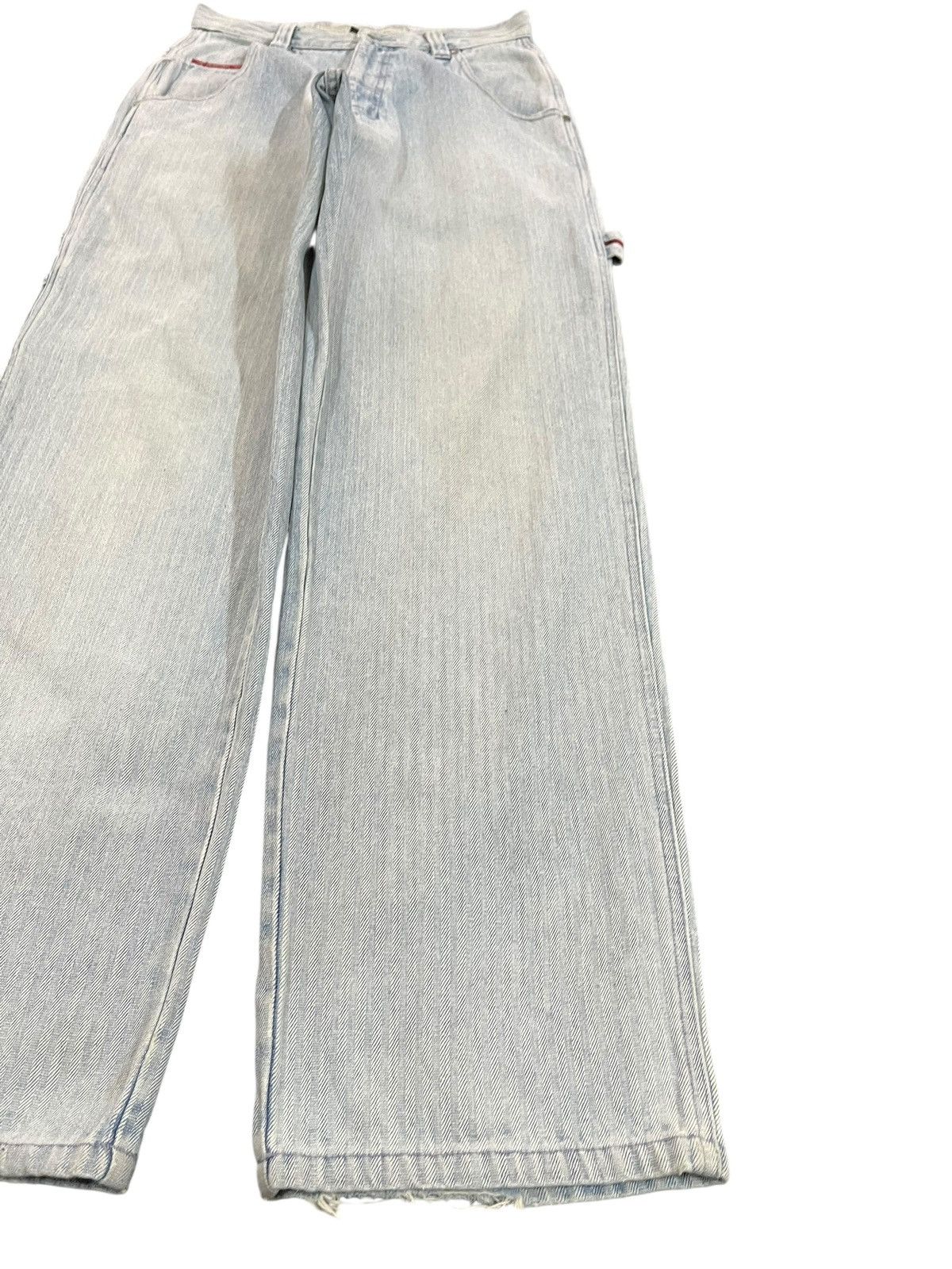 Airwalk Vintage Airwalk Hickory Stripe Unique Cargo Carpenter Denim Size US 29 - 5 Thumbnail