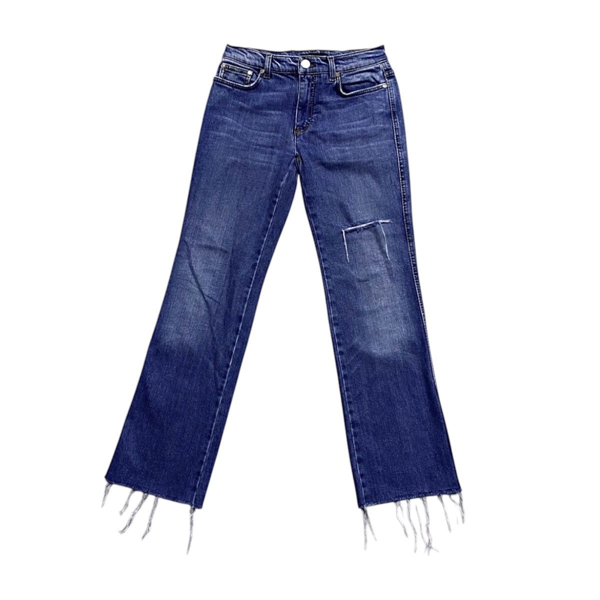 Roberto Cavalli Roberto Cavalli Washed Torn Fringed Distressed Jeans Denim Size 27" / US 4 / IT 40 - 1 Thumbnail