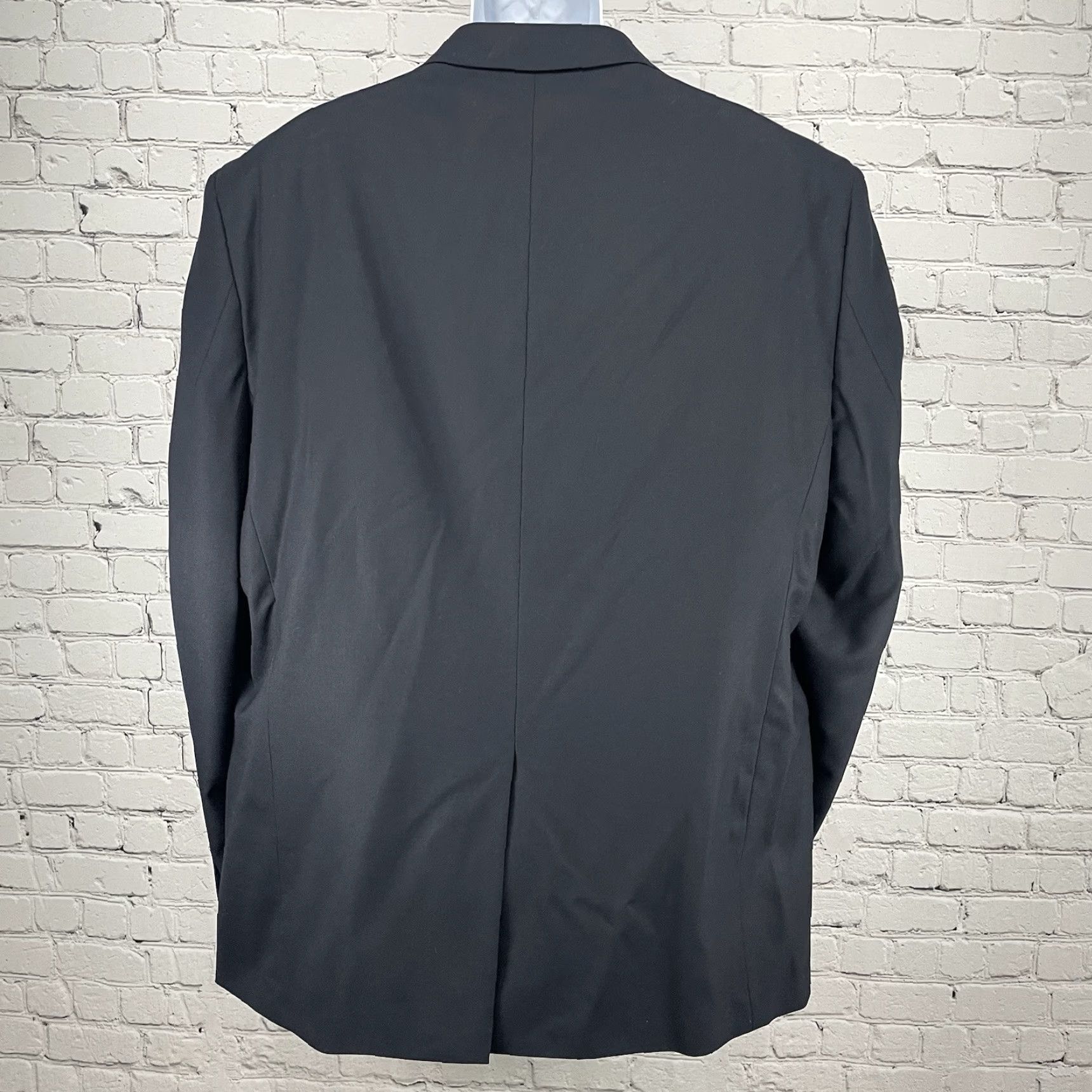 Vintage Nicklaus Jack Dark Blue Worsted Wool Blend Metal Button Blazer Sport Coat 50L Size 50R - 2 Thumbnail