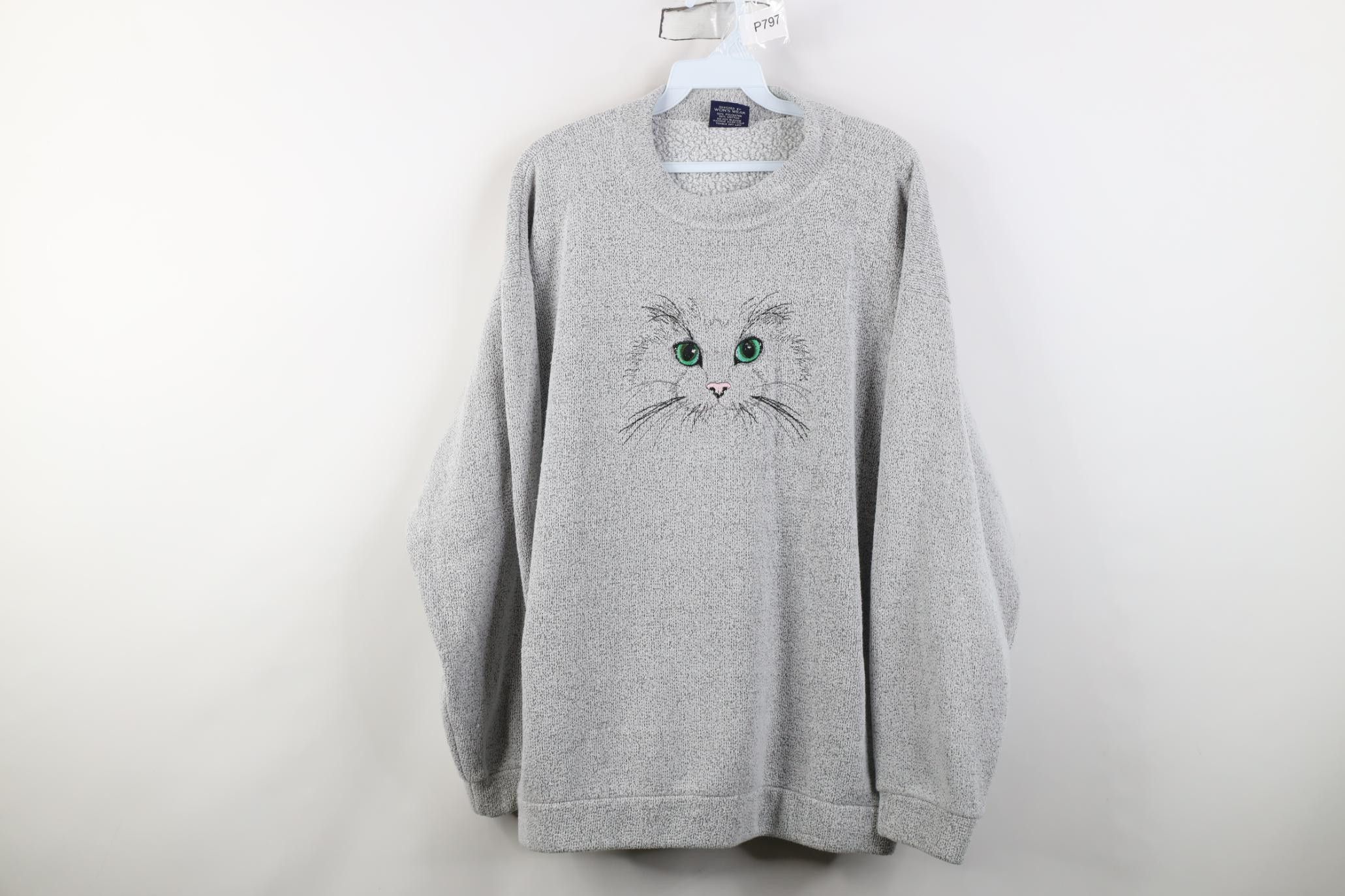 Vintage Vintage 90s Streetwear Face Terry Cloth Sweatshirt USA Size XL / US 12-14 / IT 48-50 - 1 Thumbnail