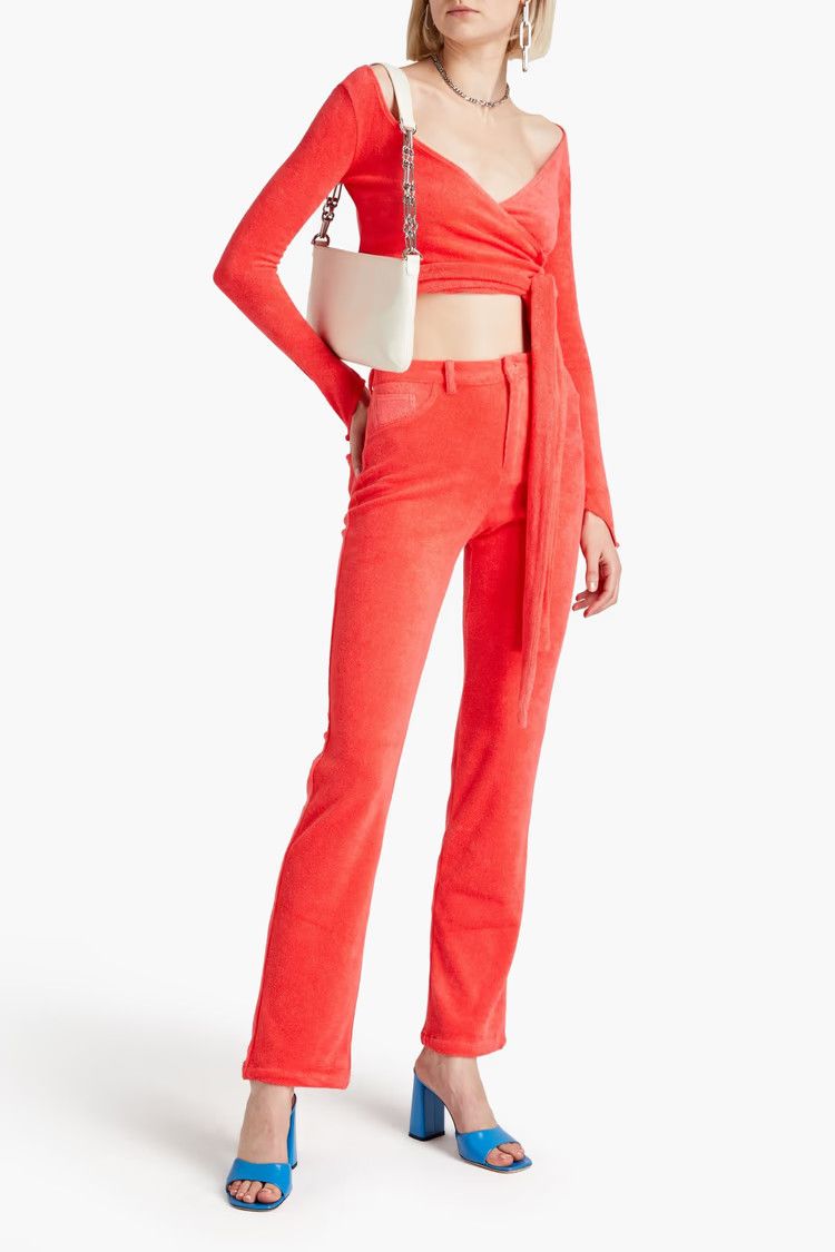 Maisie Wilen o1mle0425 Dramady Wrap Around Top in Red Size XS / US 0-2 / IT 36-38 - 2 Thumbnail