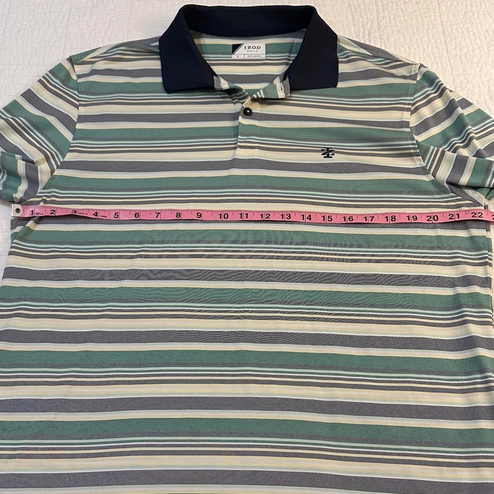 Izod Izod Golf Large Men’s Shirt EUC Fairway Green Stripe Size US L / EU 52-54 / 3 - 5 Thumbnail