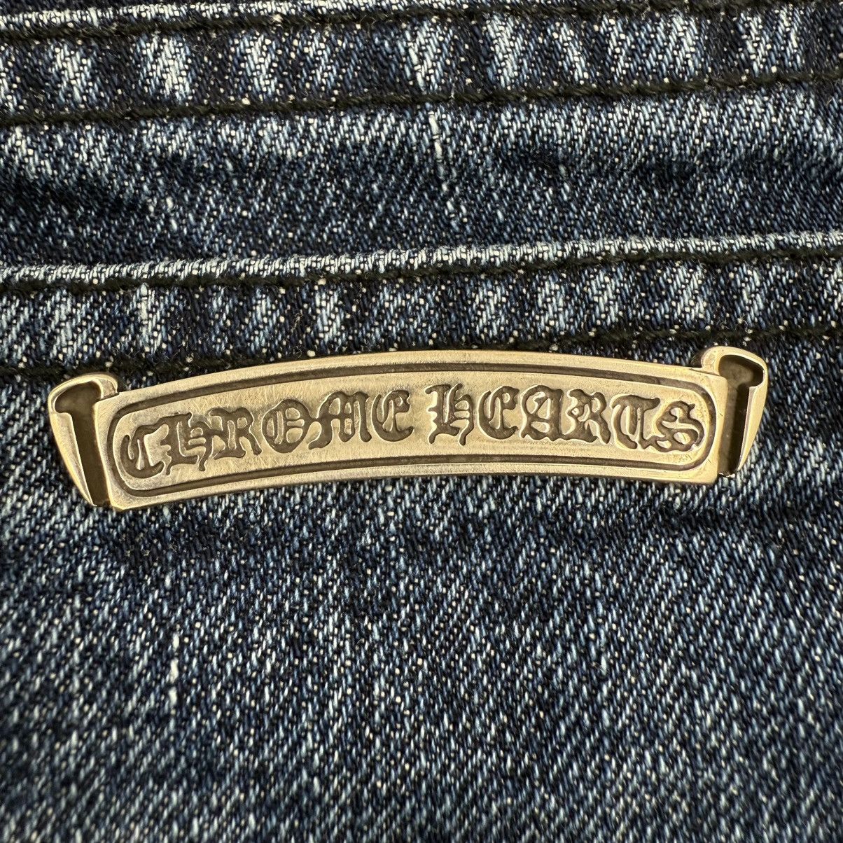 Chrome Hearts Turbo Diesel Cross Patch Jean Shorts