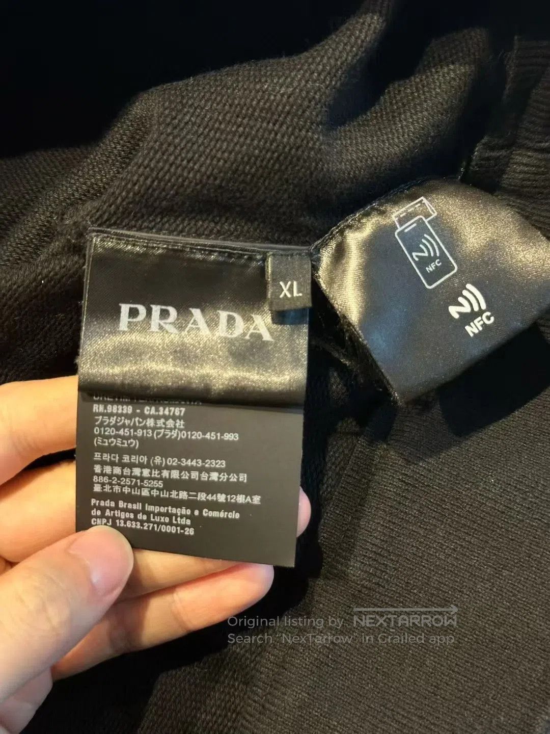 Prada Prada Black Bestseller Polo Sweatshirt| Size US XL / EU 56 / 4 - 4 Thumbnail