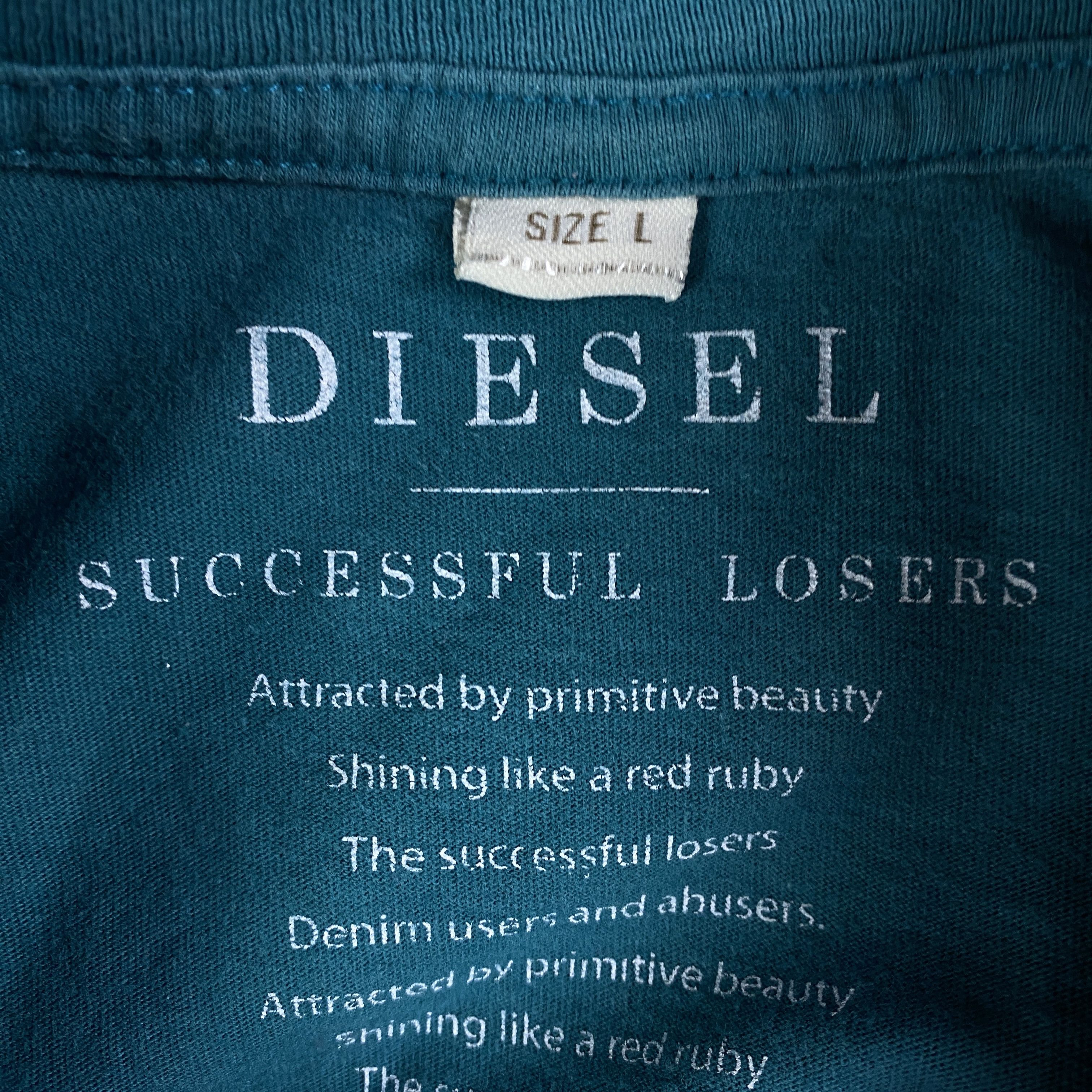 Diesel Mens Short Sleeve T-Shirt Diesel Big Logo Size L Cotton Size US L / EU 52-54 / 3 - 4 Thumbnail