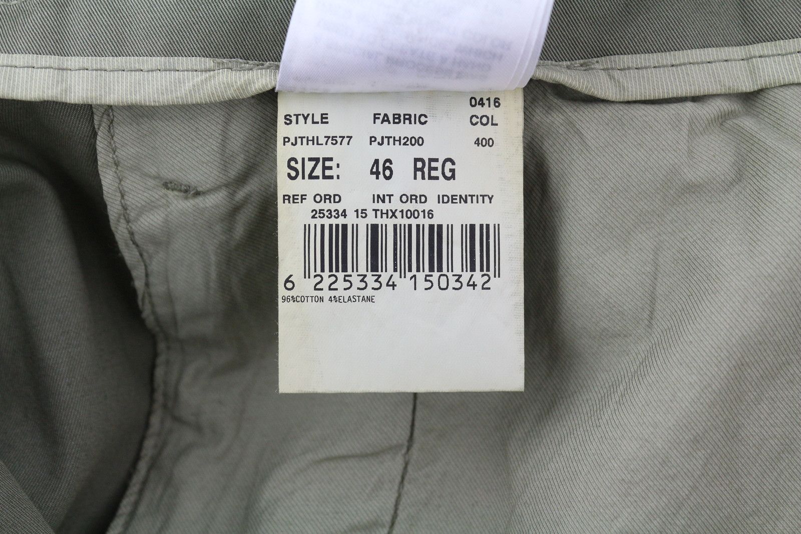 Tommy Hilfiger ARMY STRETCH TWILL W32 Khaki Pleated Trousers 84977 Size US 32 / EU 48 - 10 Thumbnail