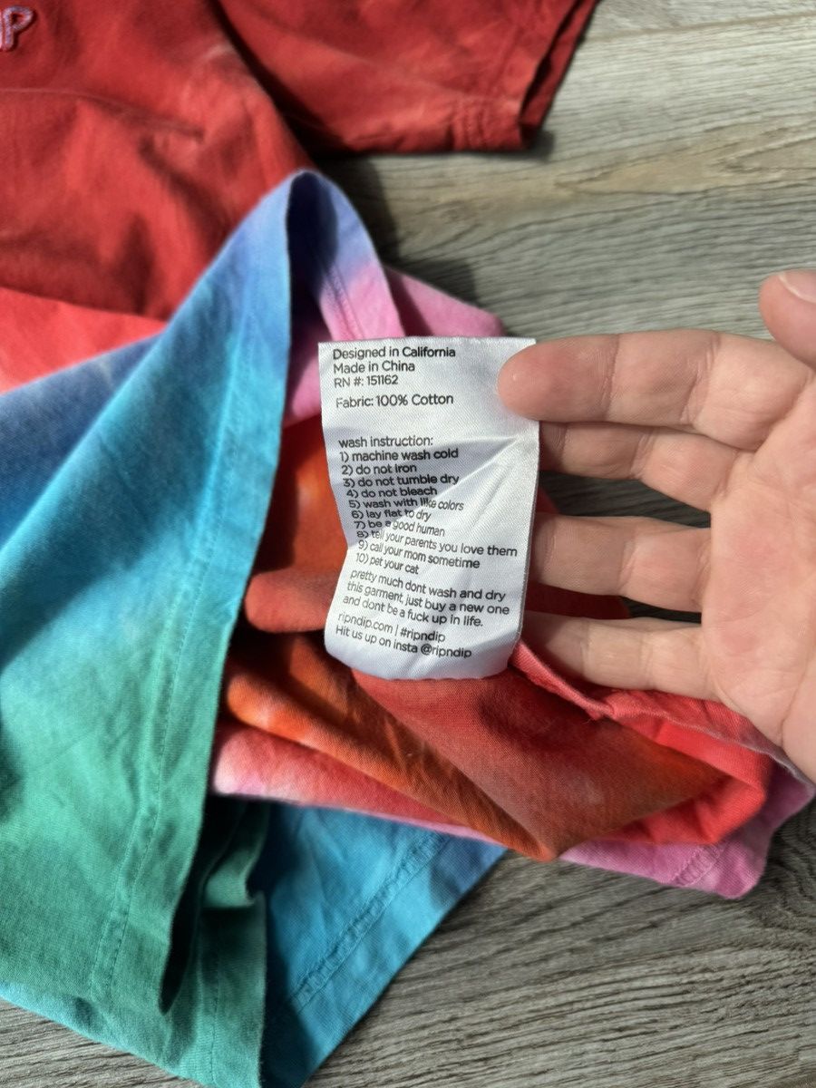 RIPNDIP RipNDip Rainbow Tie Dye Skate Tee Size US M / EU 48-50 / 2 - 6 Thumbnail