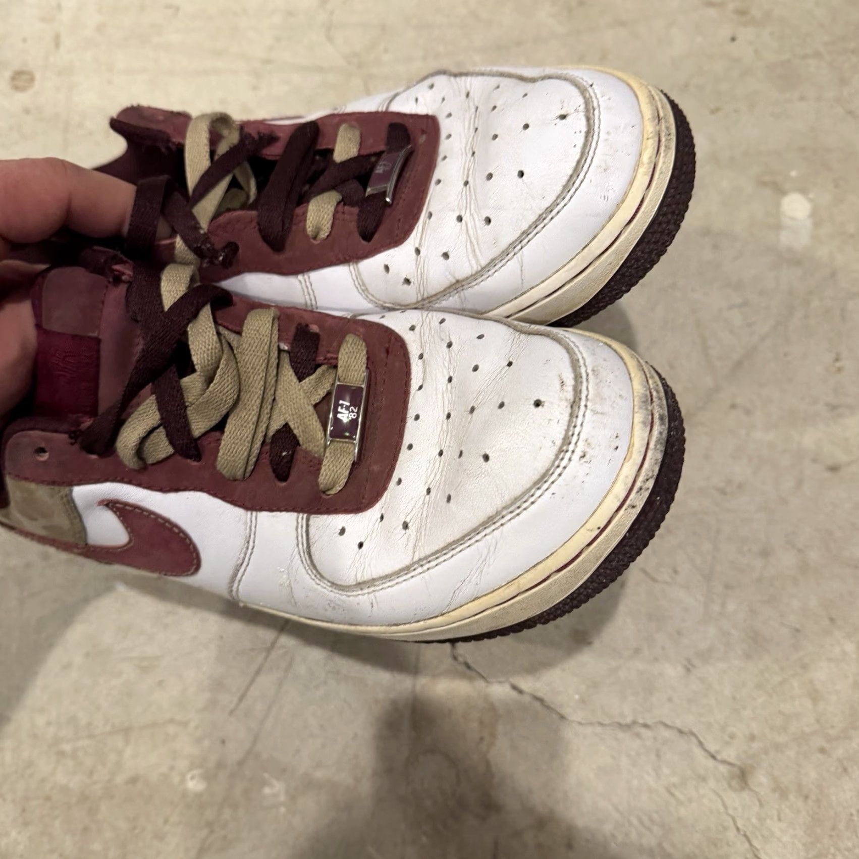 Nike VINTAGE Nike Air Force 1 82 Hawaii Flower Gold Maroon 315115-162 Womens 9.5 Sneakers Distress Size US 7 / IT 37 - 6 Thumbnail