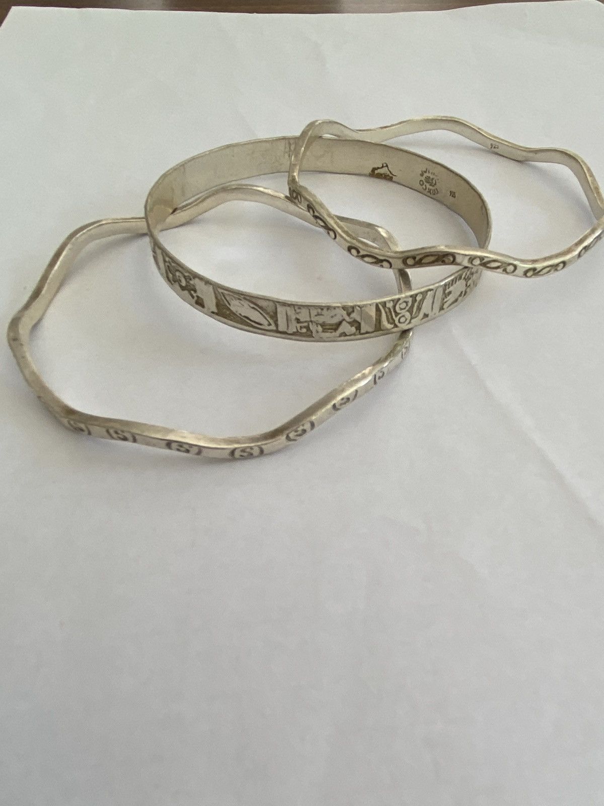 Other .925 sterling silver 3 pieces bracelets. Size ONE SIZE - 6 Thumbnail