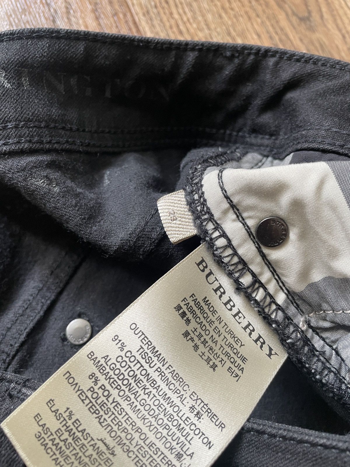 Burberry Burberry Brit Zipped Black Jeans Size 29" - 11 Thumbnail