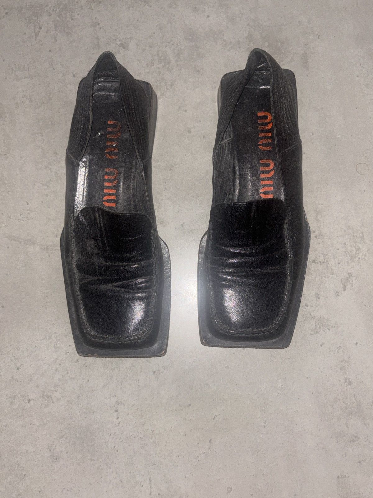 Miu Miu miu miu black square toe loafer RARE Size US 5 / IT 35 - 7 Thumbnail