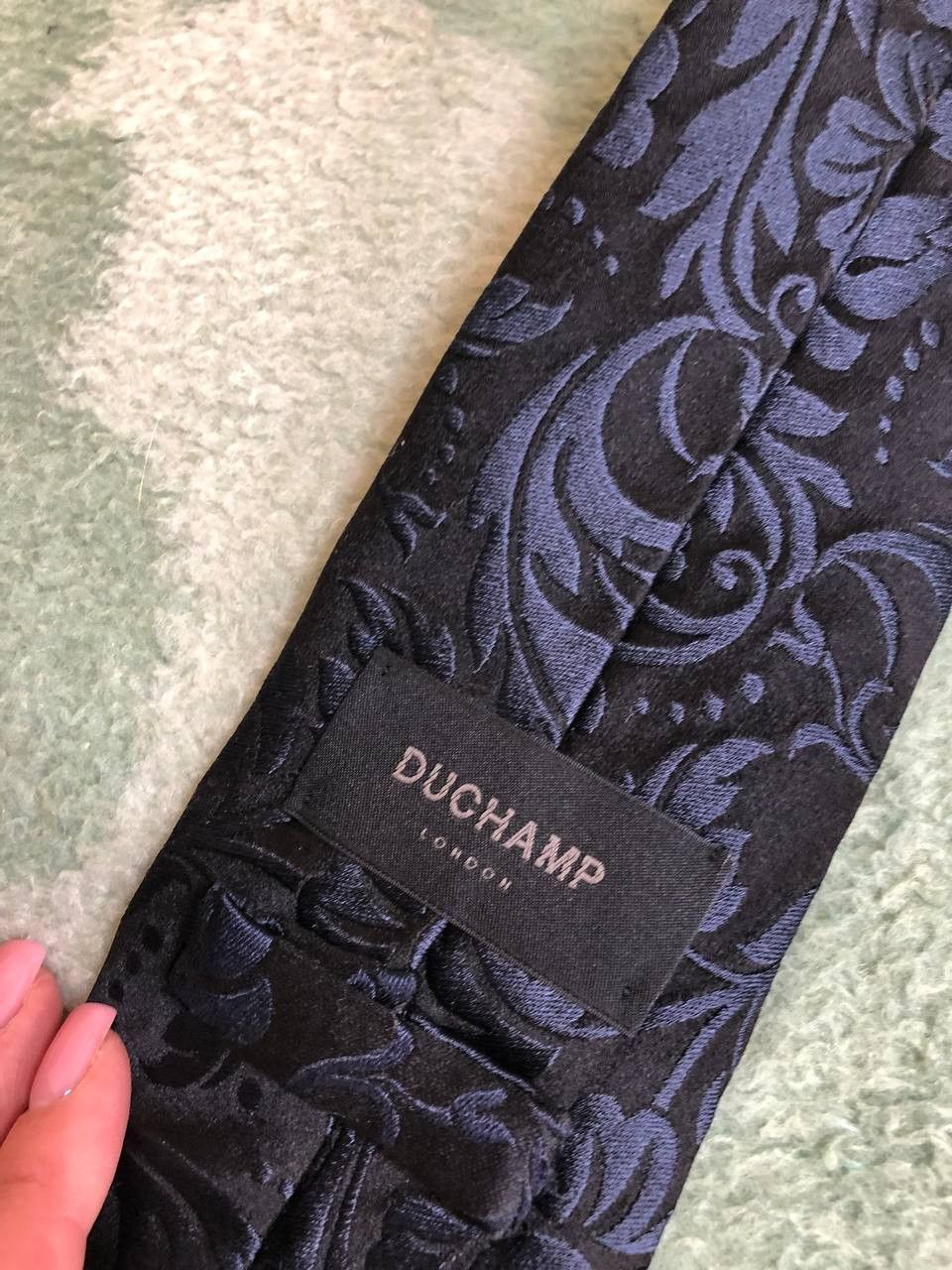 Duchamp London DUCHAMP London Flower Print Luxury Silk Tie Made In Engl Size ONE SIZE - 2 Thumbnail