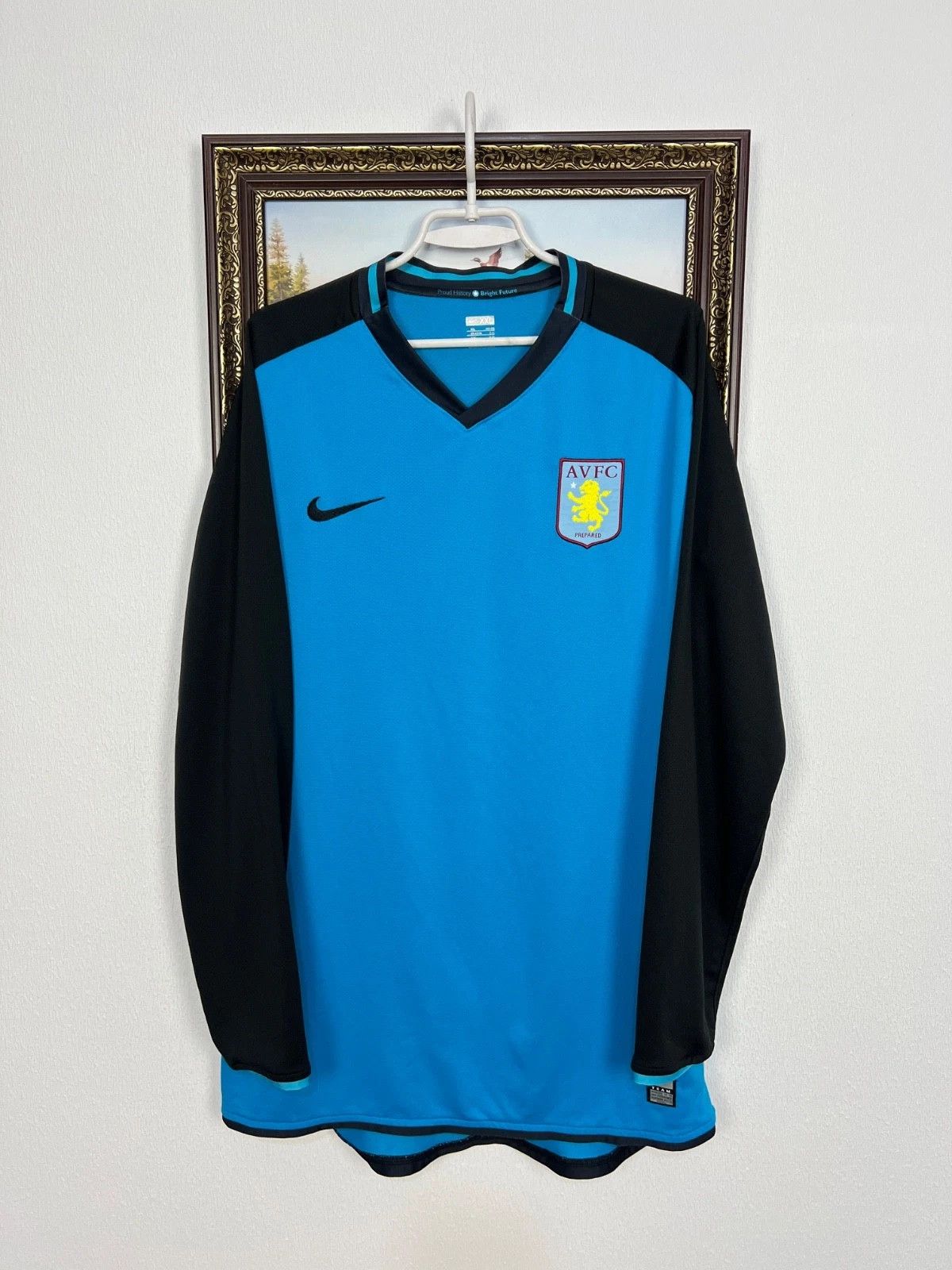 Nike Aston Villa football shirt Soccer Nike Player Issue Jersey Size US XXL / EU 58 / 5 - 1 Thumbnail
