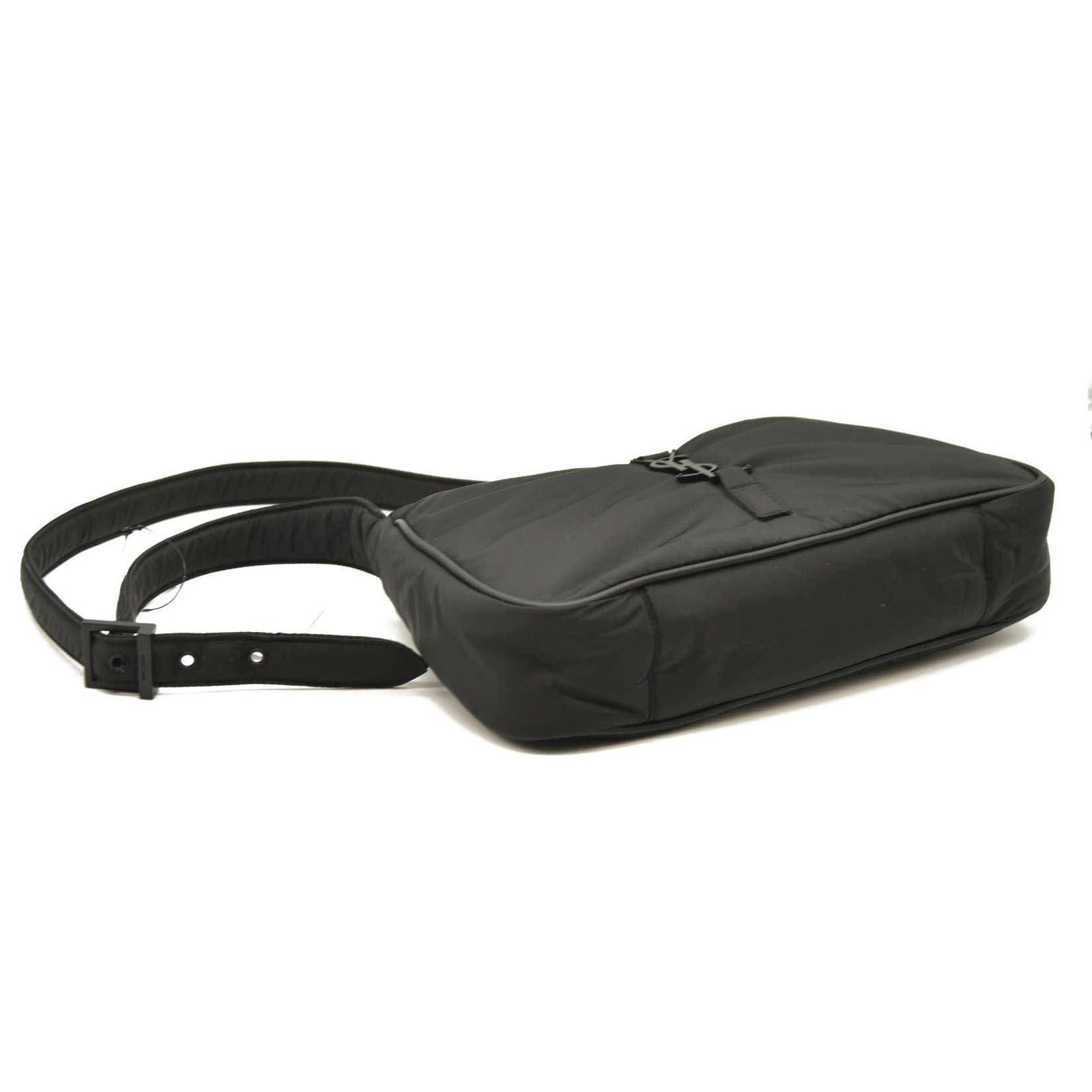 Saint Laurent Paris SAINT LAURENT Econyl Nylon Le 5 A 7 Hobo Black Size ONE SIZE - 3 Thumbnail