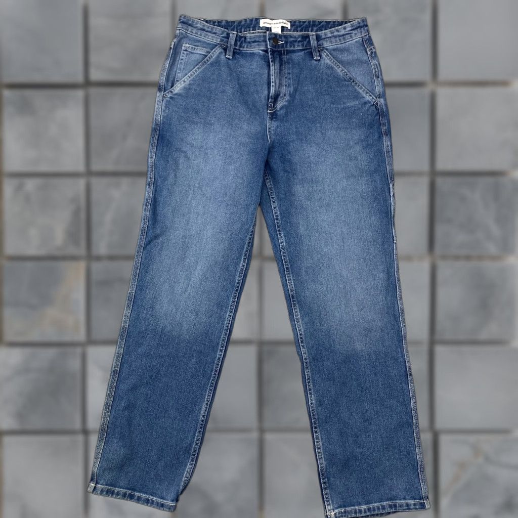 Essentials Amazon Essentials Jeans Mens 33X30 Blue Straight Leg Pockets Loose Fit Stretch 4 Size US 33 - 1 Thumbnail