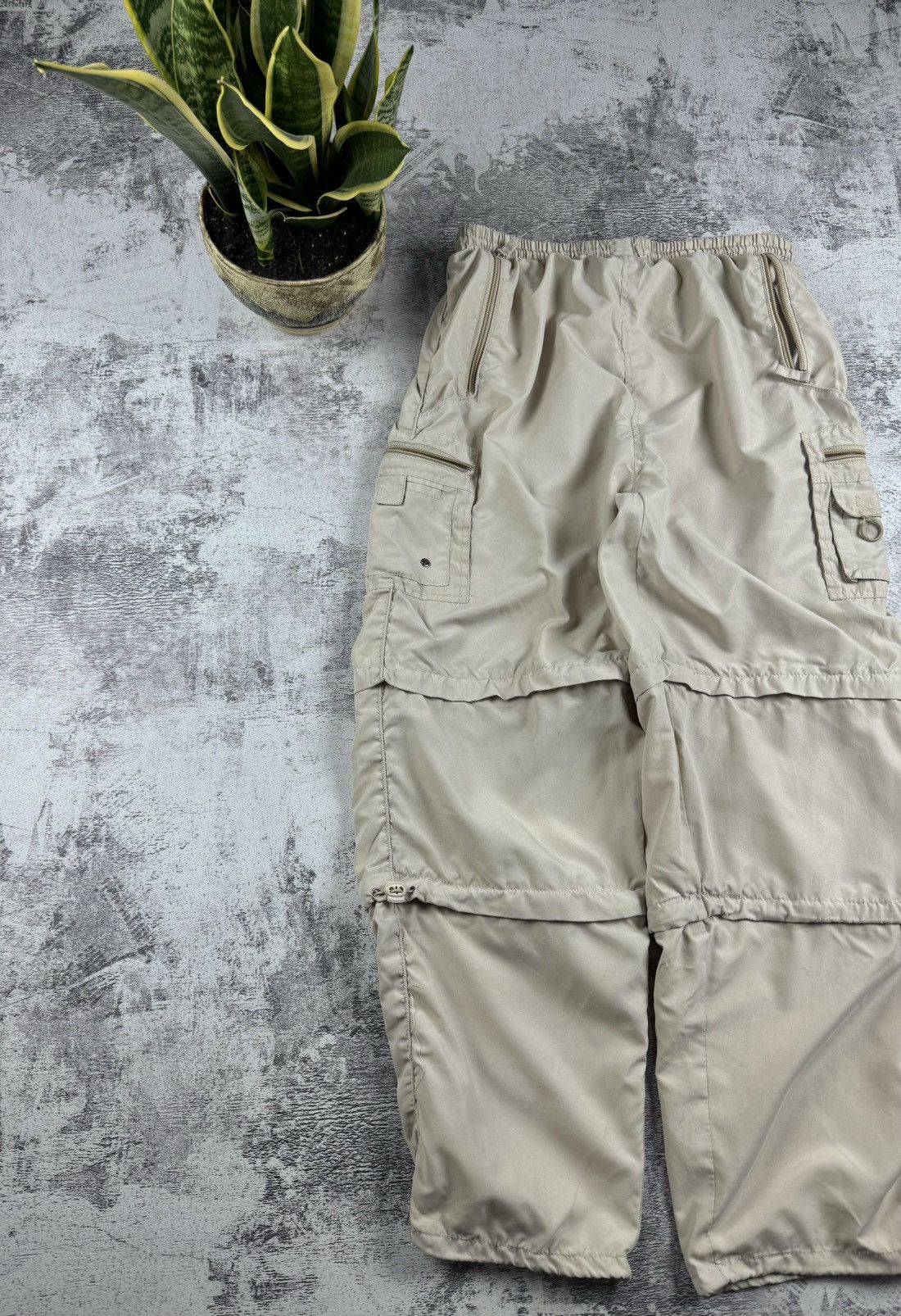 Japanese Brand Baggy Ling Lang 3 in 1 Rap Nylon Sweatpants Track Trousers Size US 34 / EU 50 - 2 Thumbnail