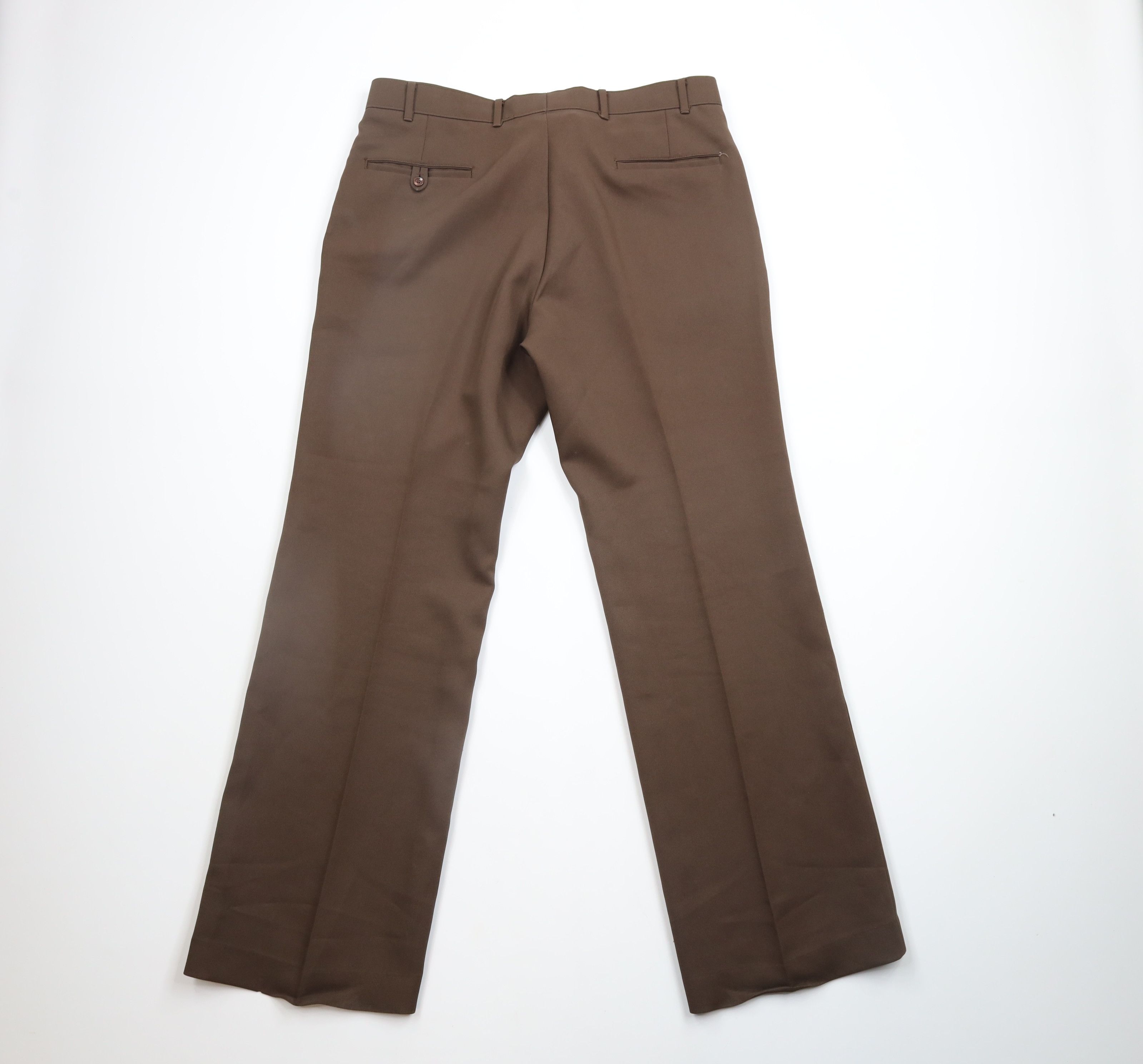 Levi's × Vintage Vintage 70s Levis Knit Wide Leg Bell Bottoms Pants Brown USA Size US 36 / EU 52 - 9 Thumbnail
