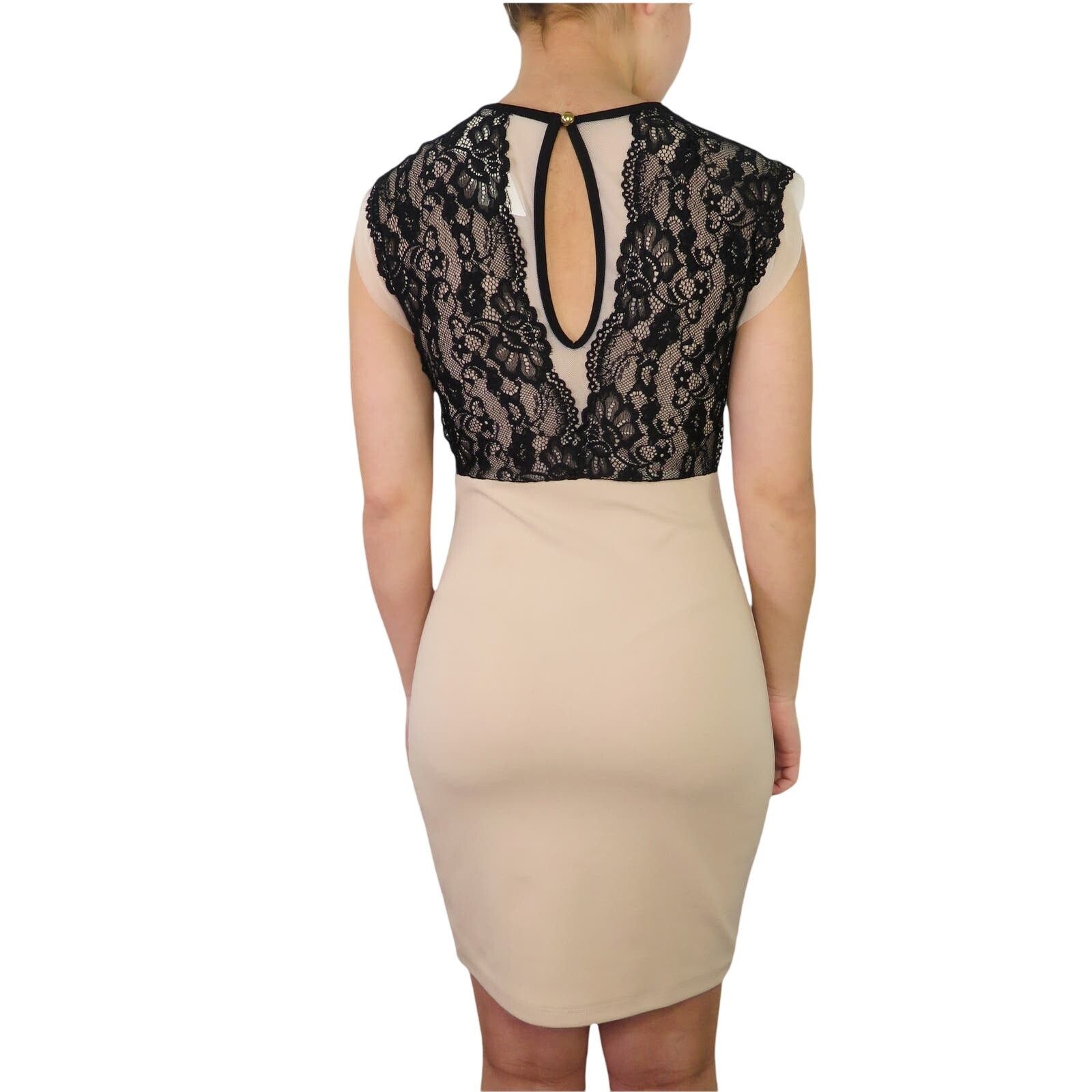 Lulus Lulus Privy Lace Cocktail Dress Cream Bodycon Dress Small Size S / US 4 / IT 40 - 2 Thumbnail
