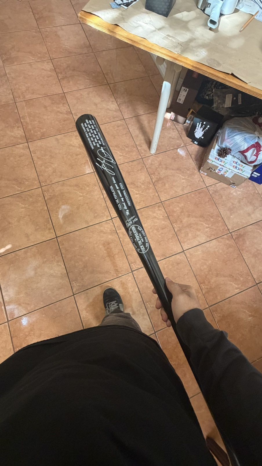 Fuck The Population FTP ENGRAVED LOGO WOOD BAT Size ONE SIZE - 2 Thumbnail