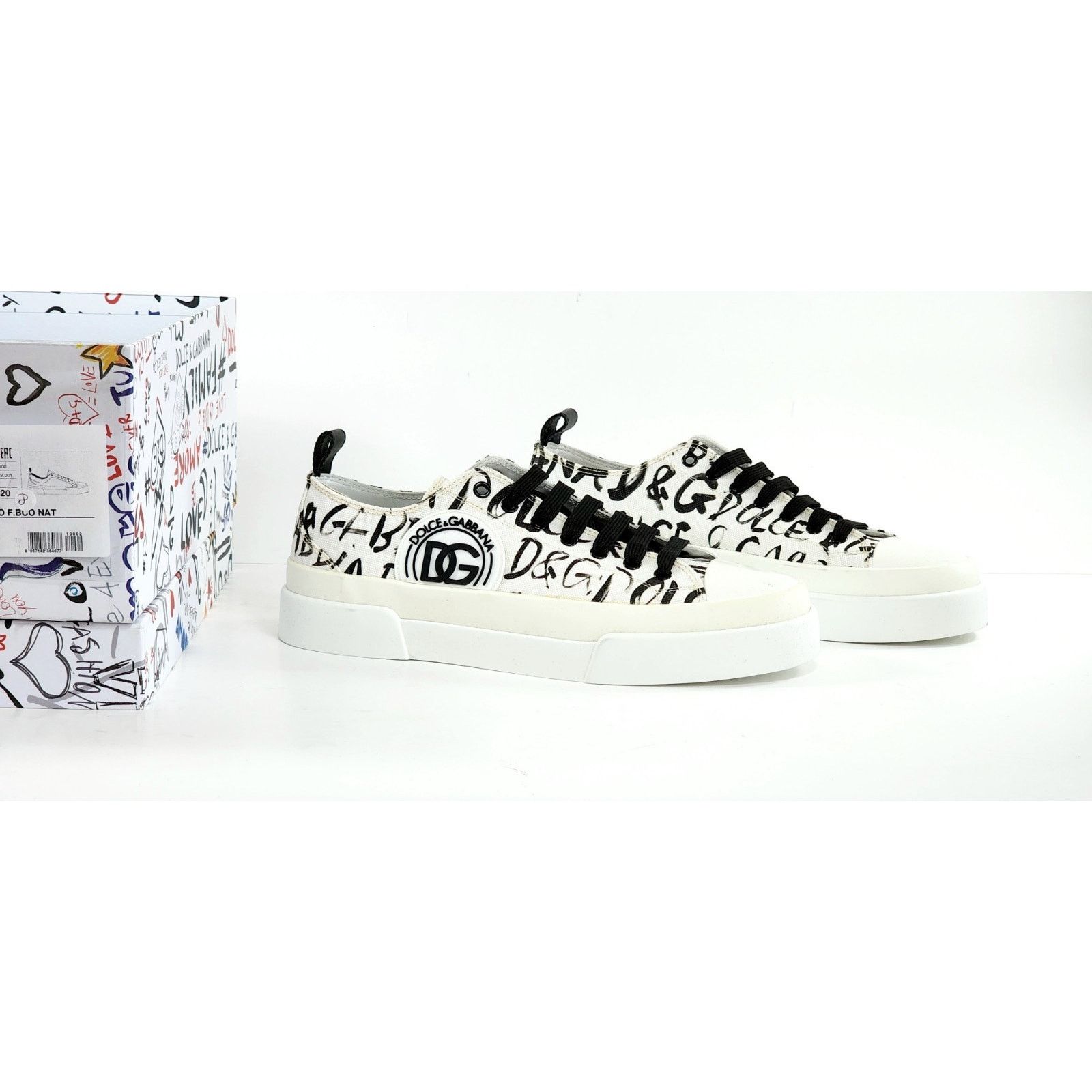 Dolce & Gabbana DOLCE & GABBANA PORTOFINO Crystal DG Logo White US 9. EU 42 Size US 9 / IT 39 - 3 Thumbnail