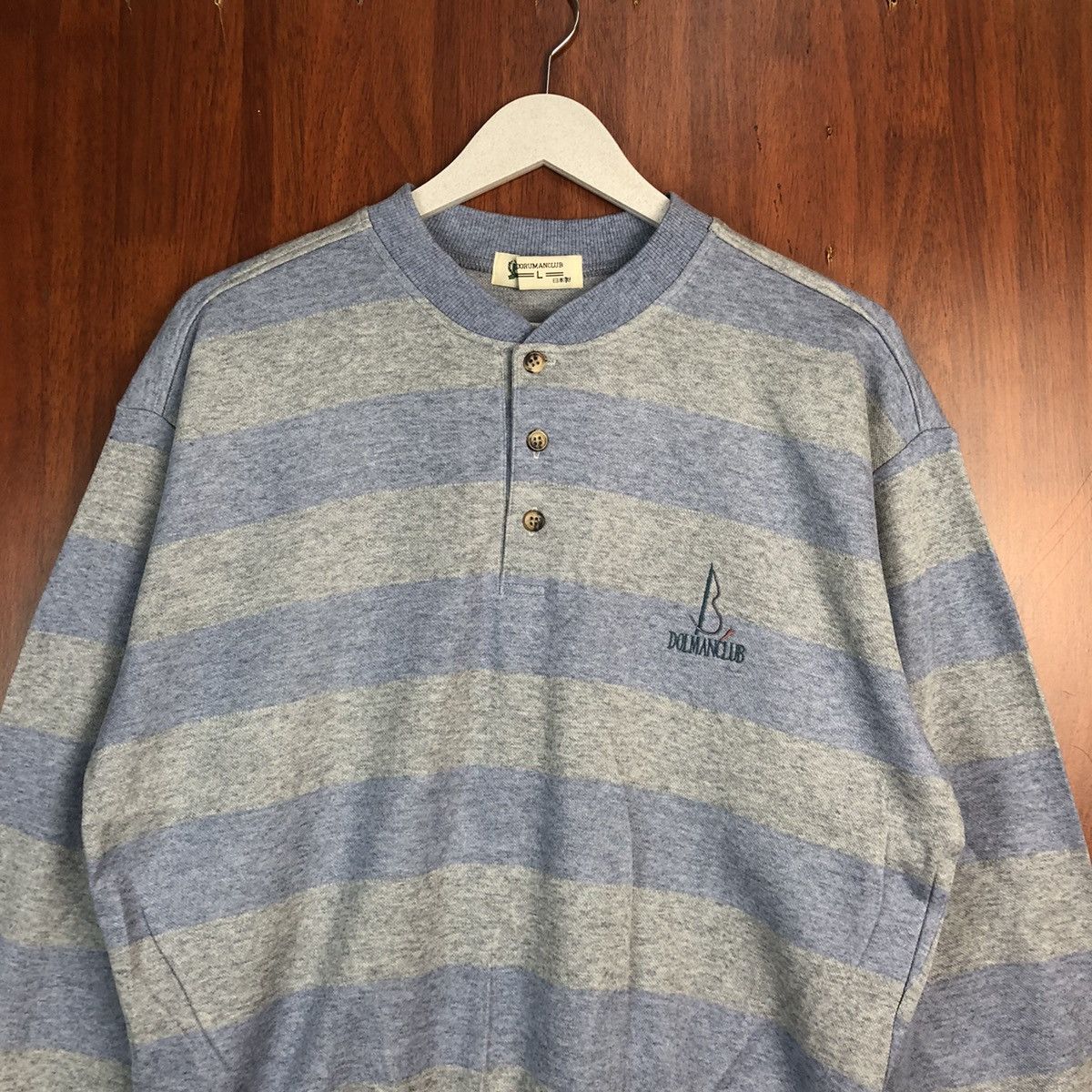 Vintage Doruman Club Blue Stripe vintage Sweatshirt #7545 Size US M / EU 48-50 / 2 - 2 Thumbnail