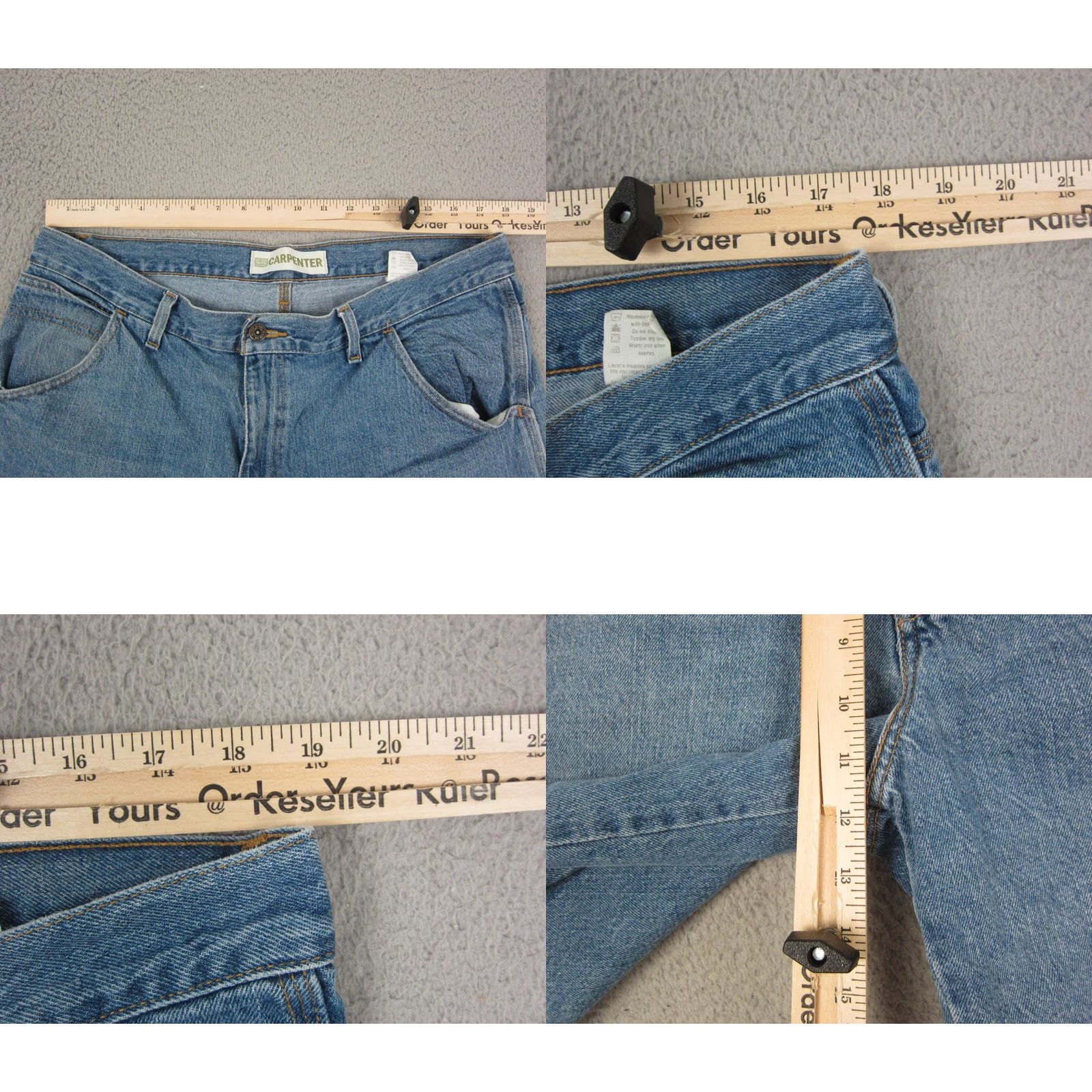 Faded Glory VINTAGE Faded Glory Shorts Jeans Mens 36 Blue Carpenter Denim Cargo Baggy 90s Featured Pockets Mens Size US 36 / EU 52 - 9 Thumbnail
