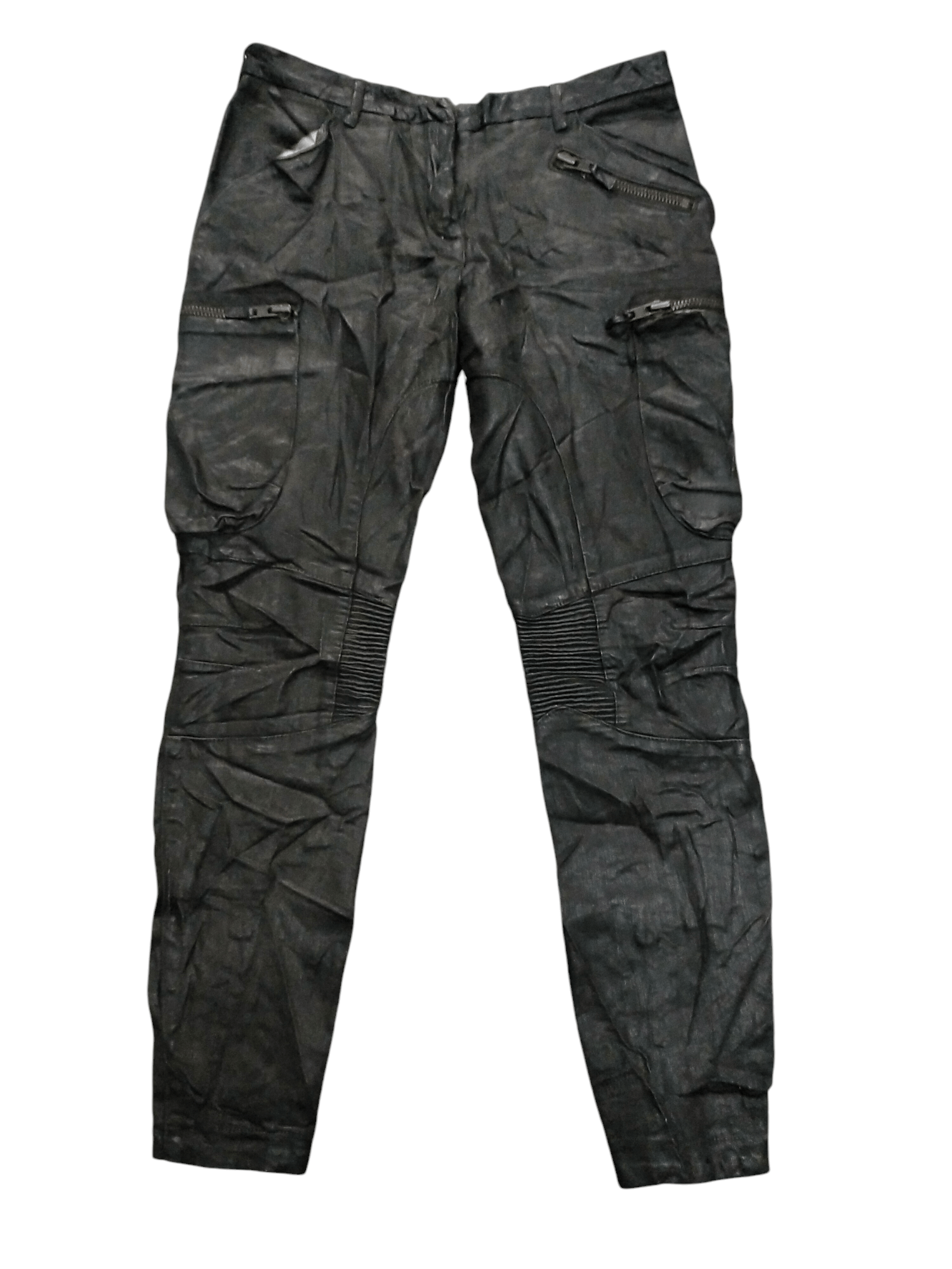 Allsaints × Saint Laurent Paris × Yves Saint Laurent 🔥 Designer 🔥Allsaints Aviator Gloss Trouser Leather Size US 29 - 1 Thumbnail
